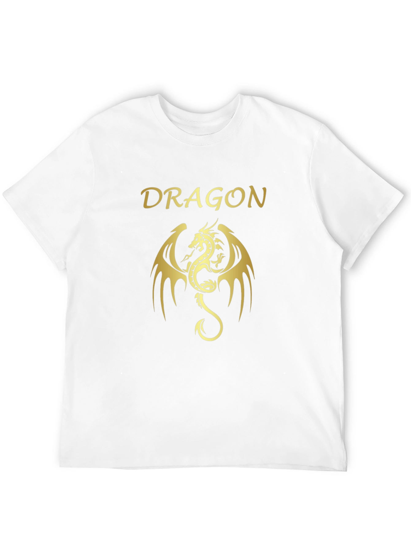 Black Dragon Graphic T-Shirt - Gold on Black view 12