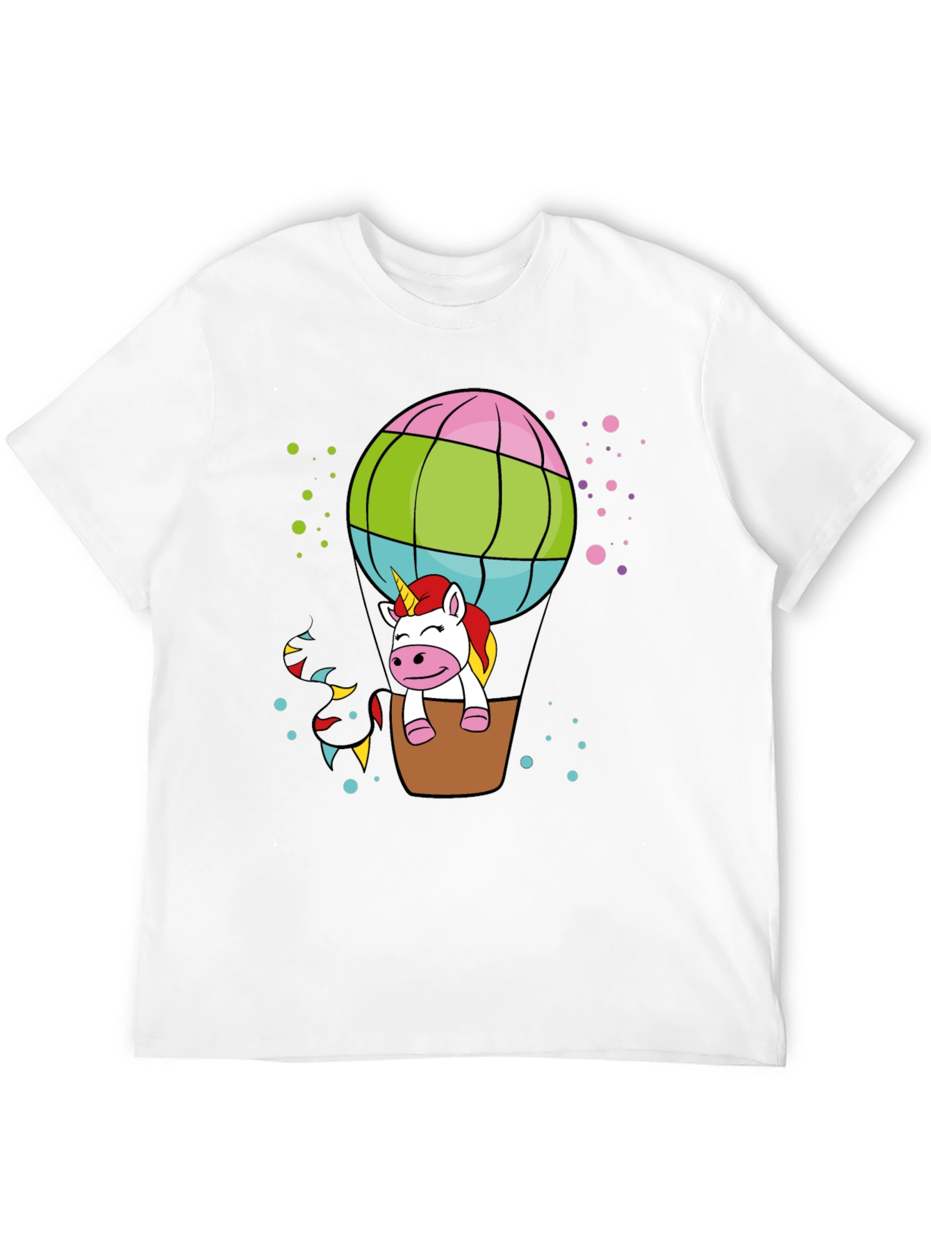 Black Unicorn Hot Air Balloon T-Shirt view 12