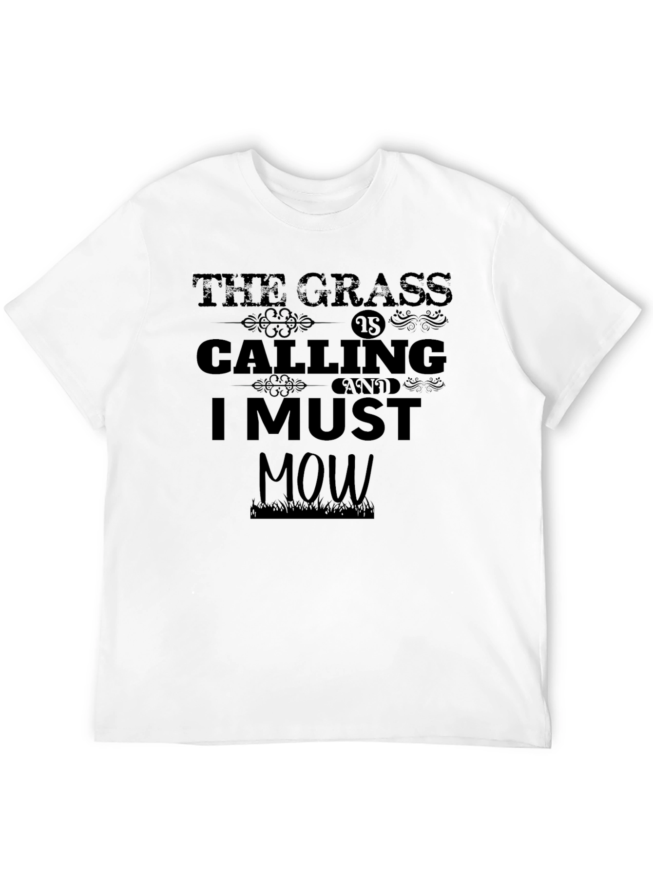 Black The Grass Is Calling T-Shirt - Lawn Mowing Humor view 12