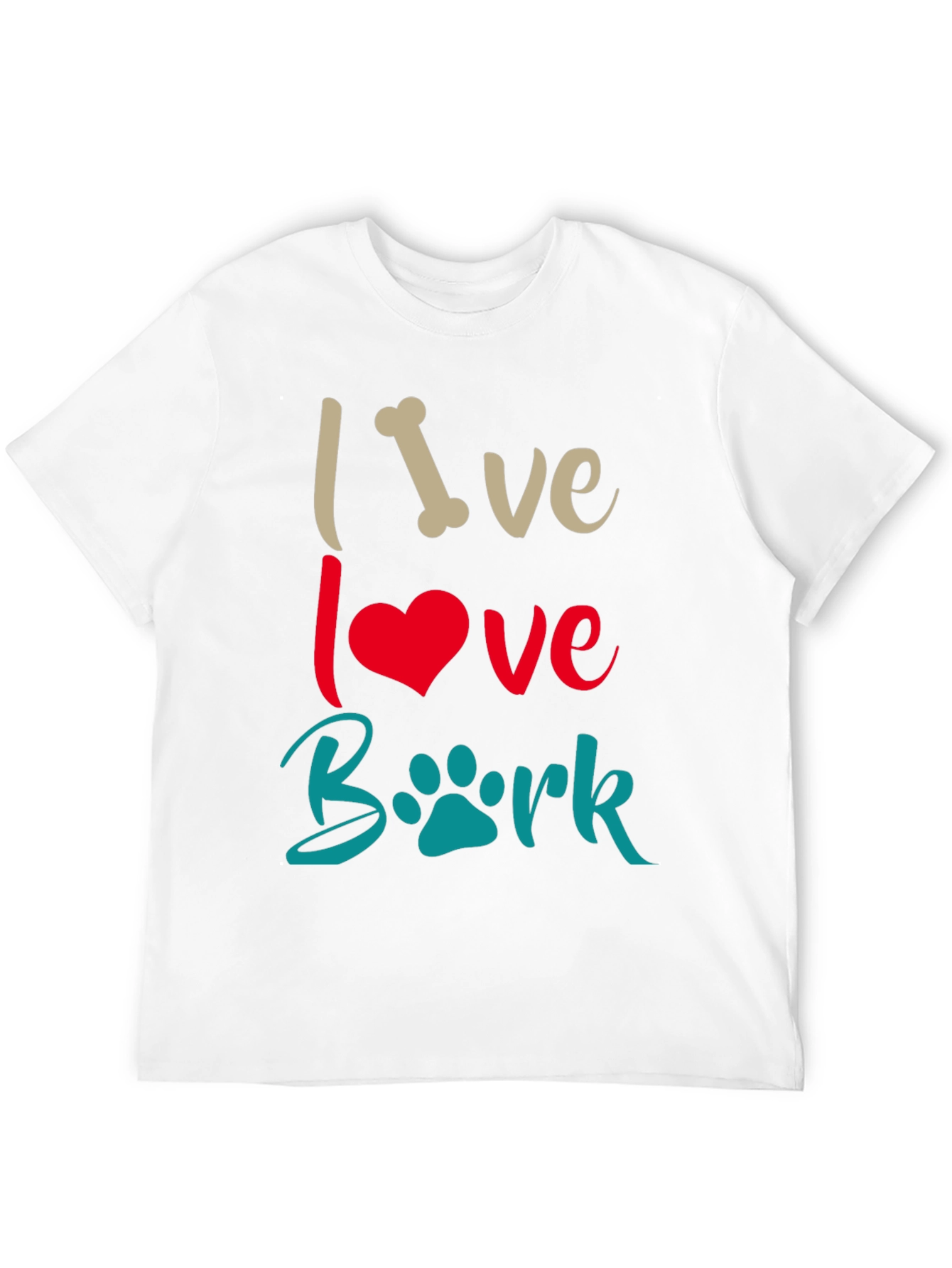 Black Live Love Bark T-Shirt - Dog Lover Tee view 12