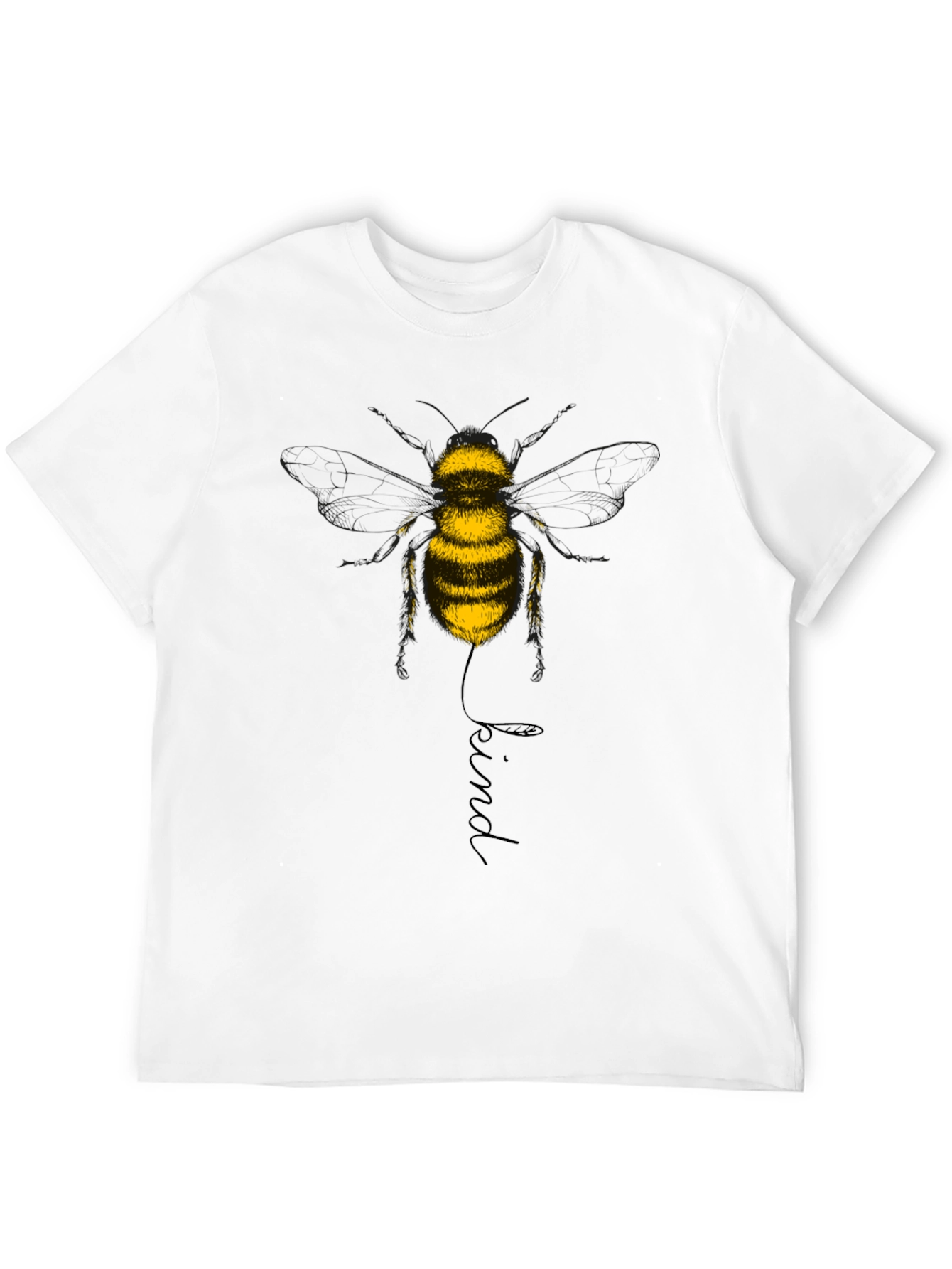 Black Bee Kind T-Shirt - Stylish Black Tee view 12