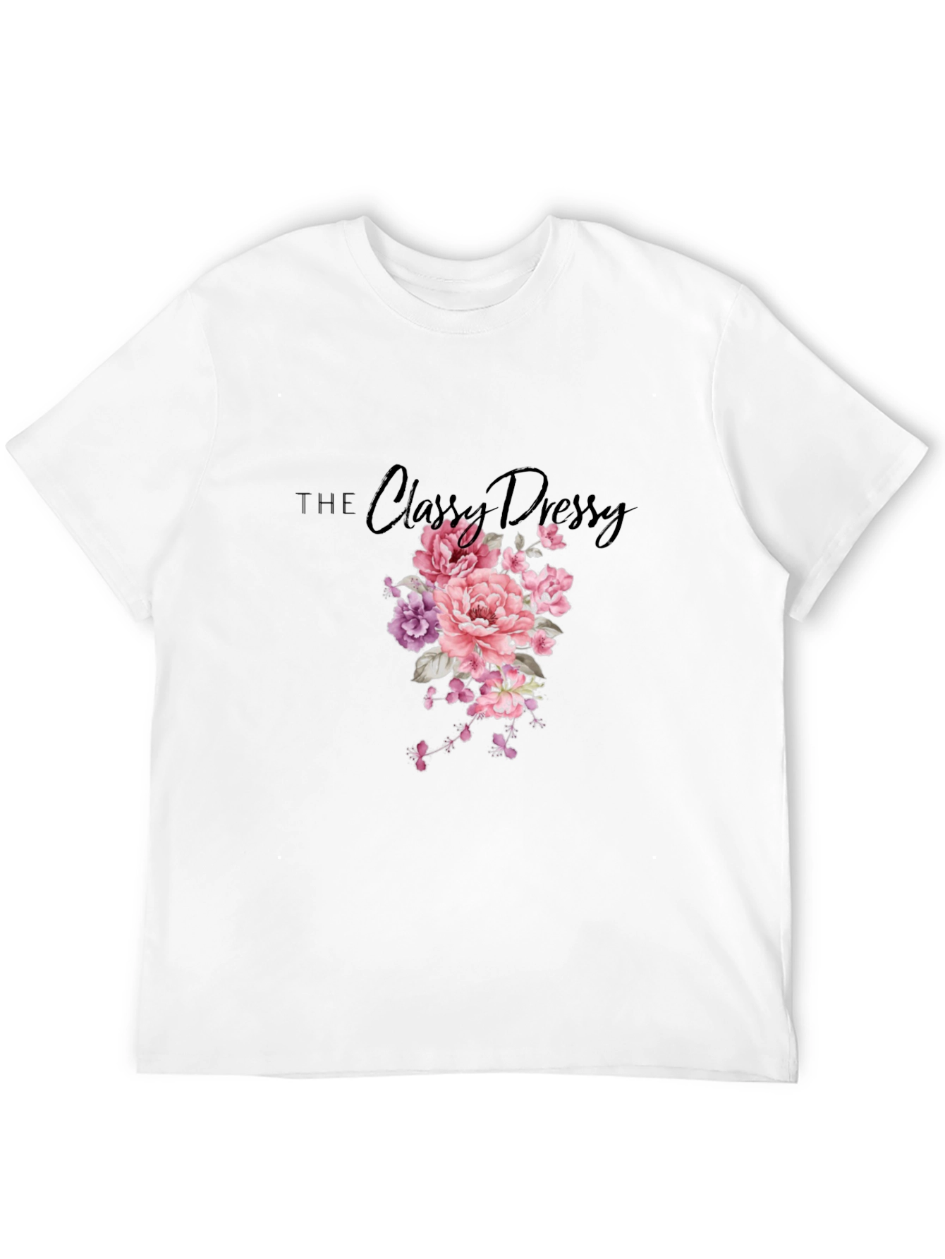 Black Floral Print Black T-Shirt view 12