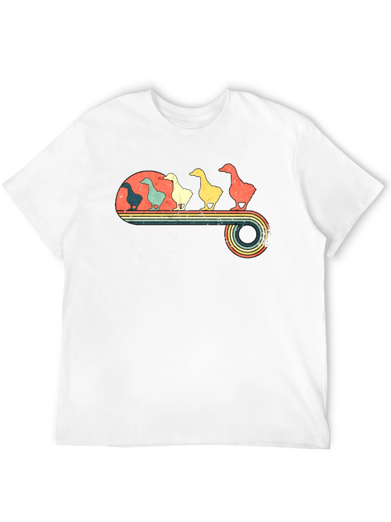 Black Retro Duck T-Shirt - Vintage Style Bird Lover Tee view 12