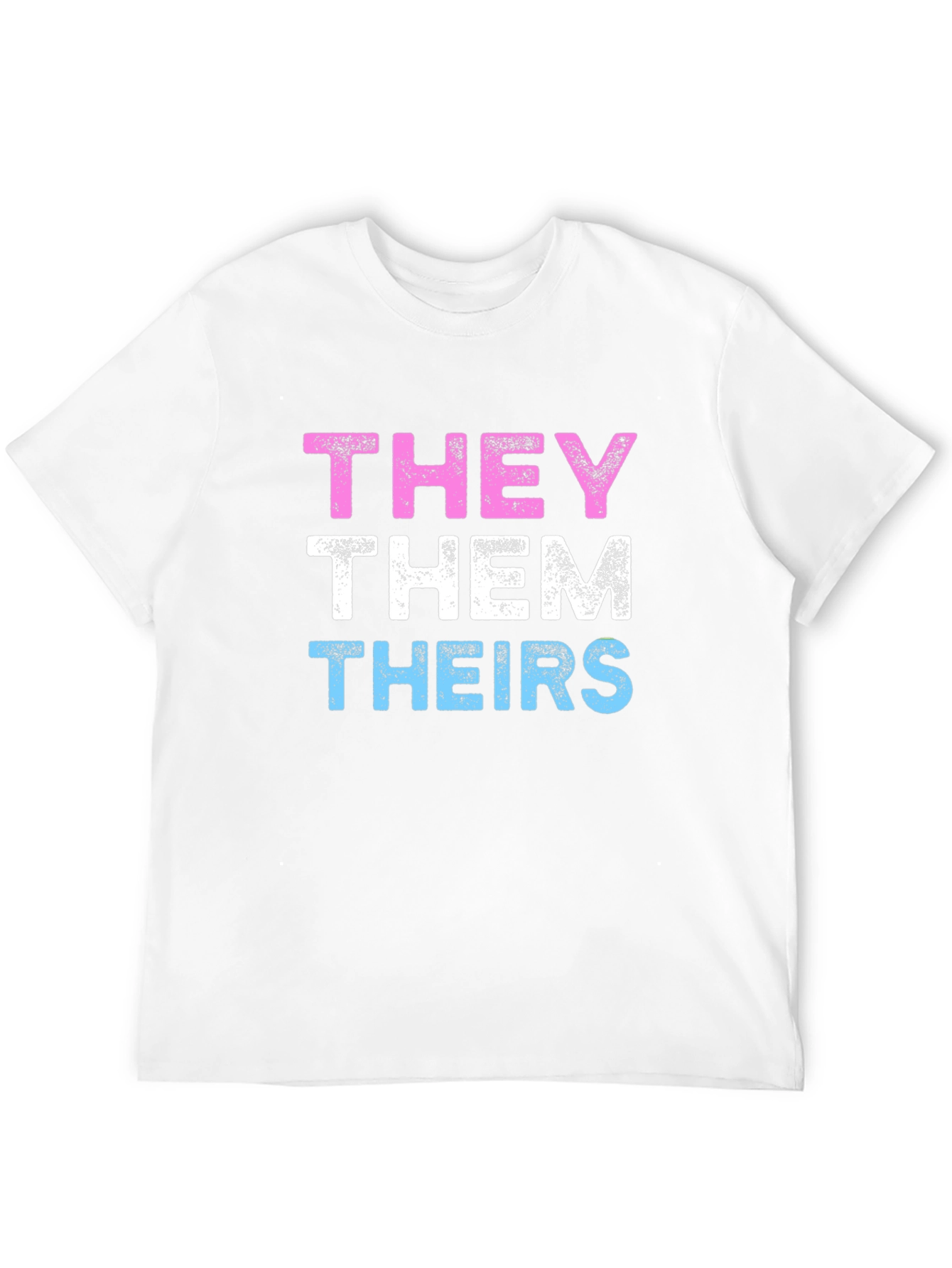 Black THEY THEM THEIRS Pronoun Pride T-Shirt view 12