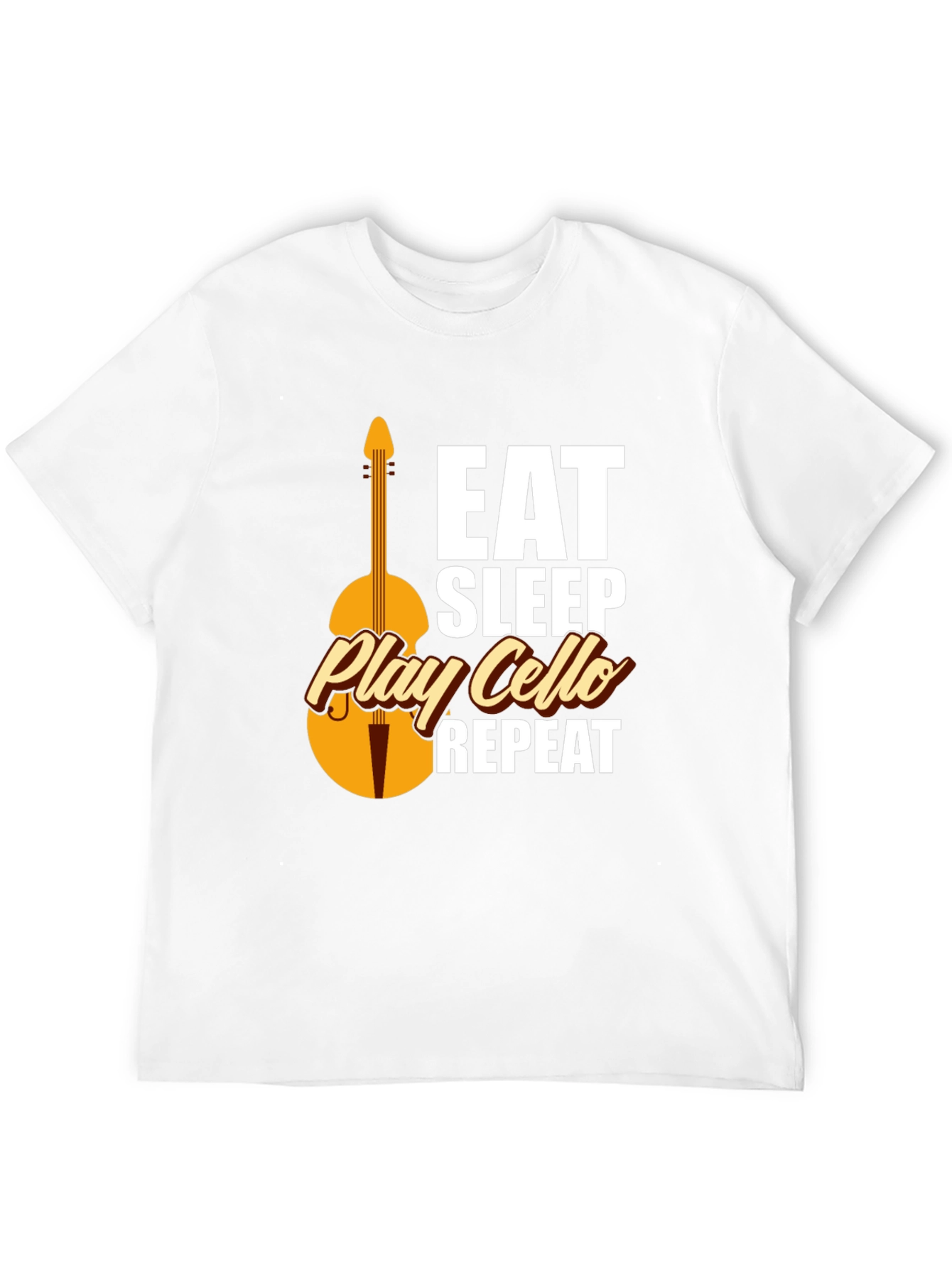 Black Eat Sleep Play Cello Repeat T-Shirt view 12