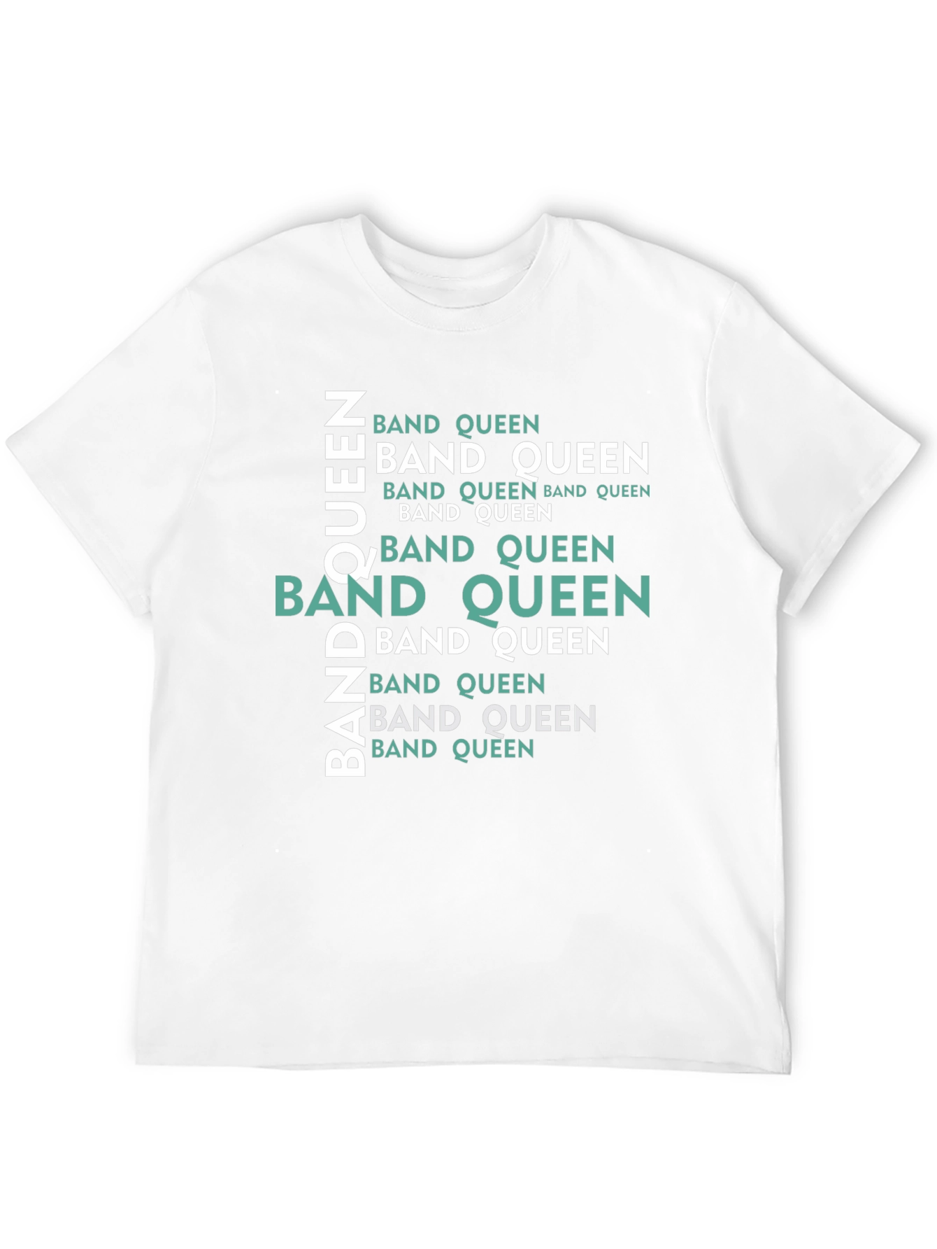 Black Band Queen Graphic Tee - Black Cotton Comfort view 12