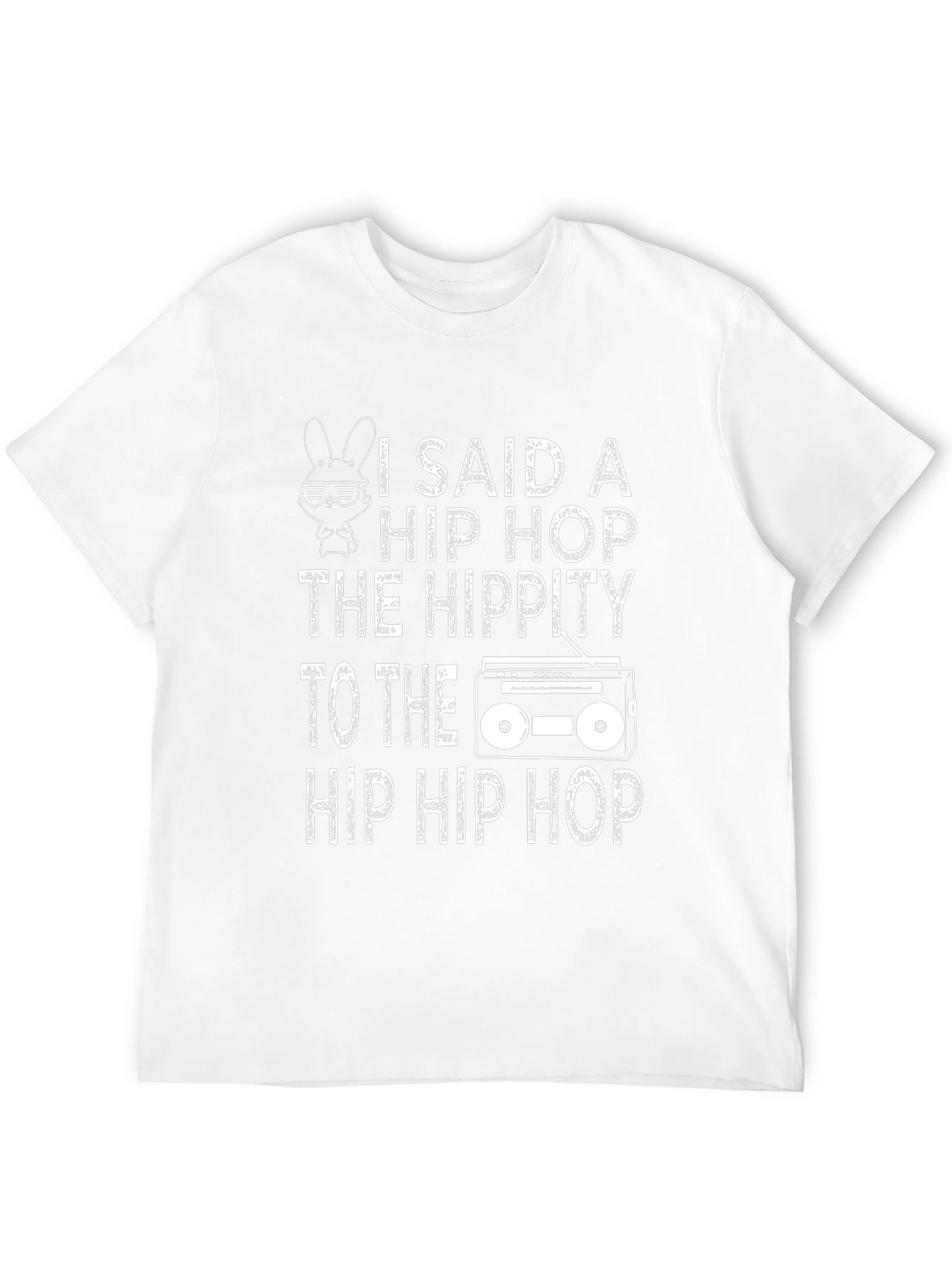 Black Hip Hop Hippity T-Shirt Funny Easter Bunny Design view 12