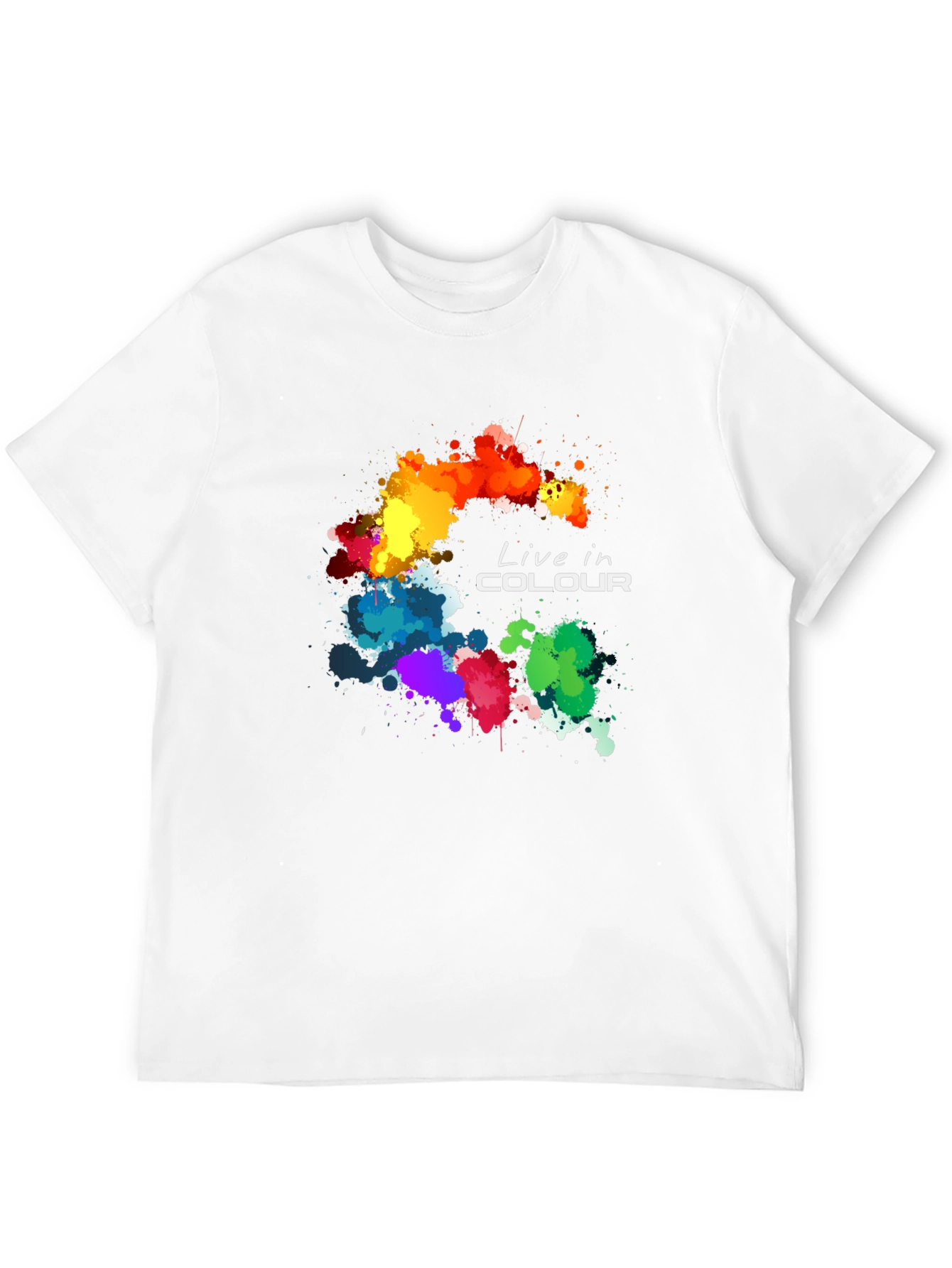 Black Live in Colour Graphic T-Shirt - Black view 12