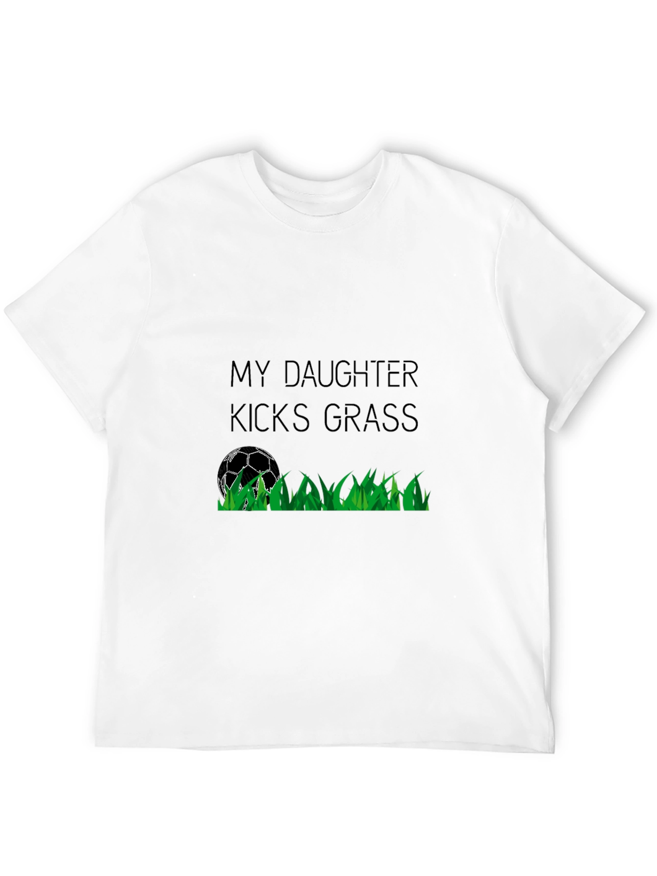 Black My Daughter Kicks Grass Soccer T-Shirt view 12