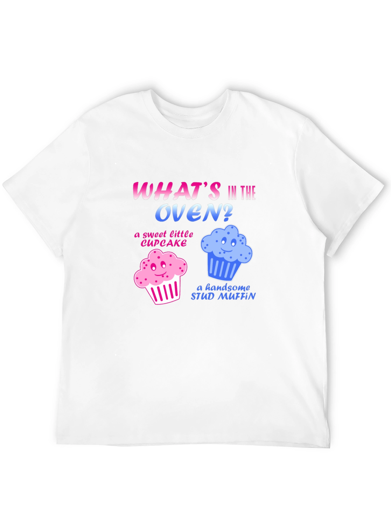 Black What's in the Oven? Gender Reveal T-Shirt view 12
