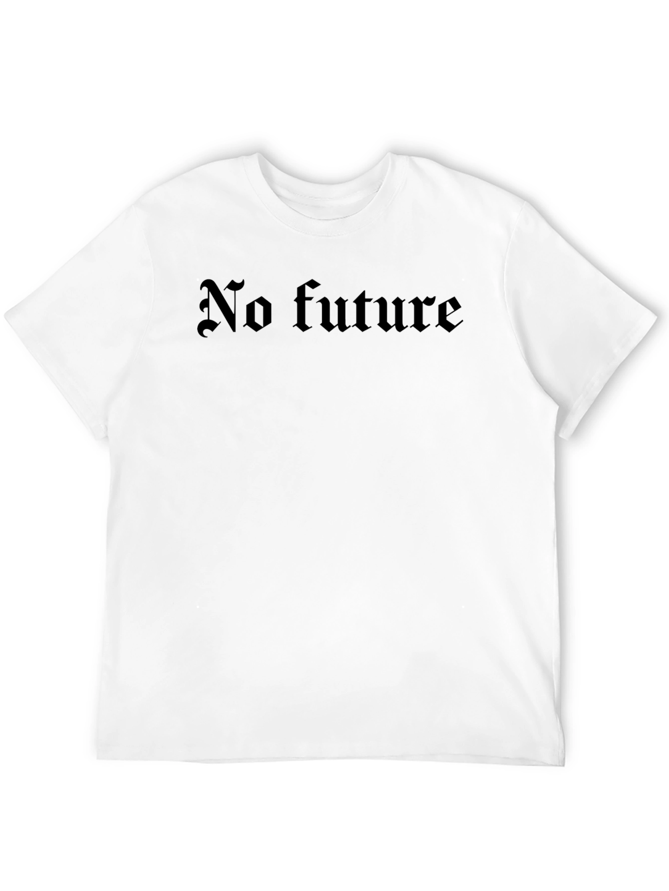 Black No Future Graphic Tee - Black Crew Neck T-Shirt view 12
