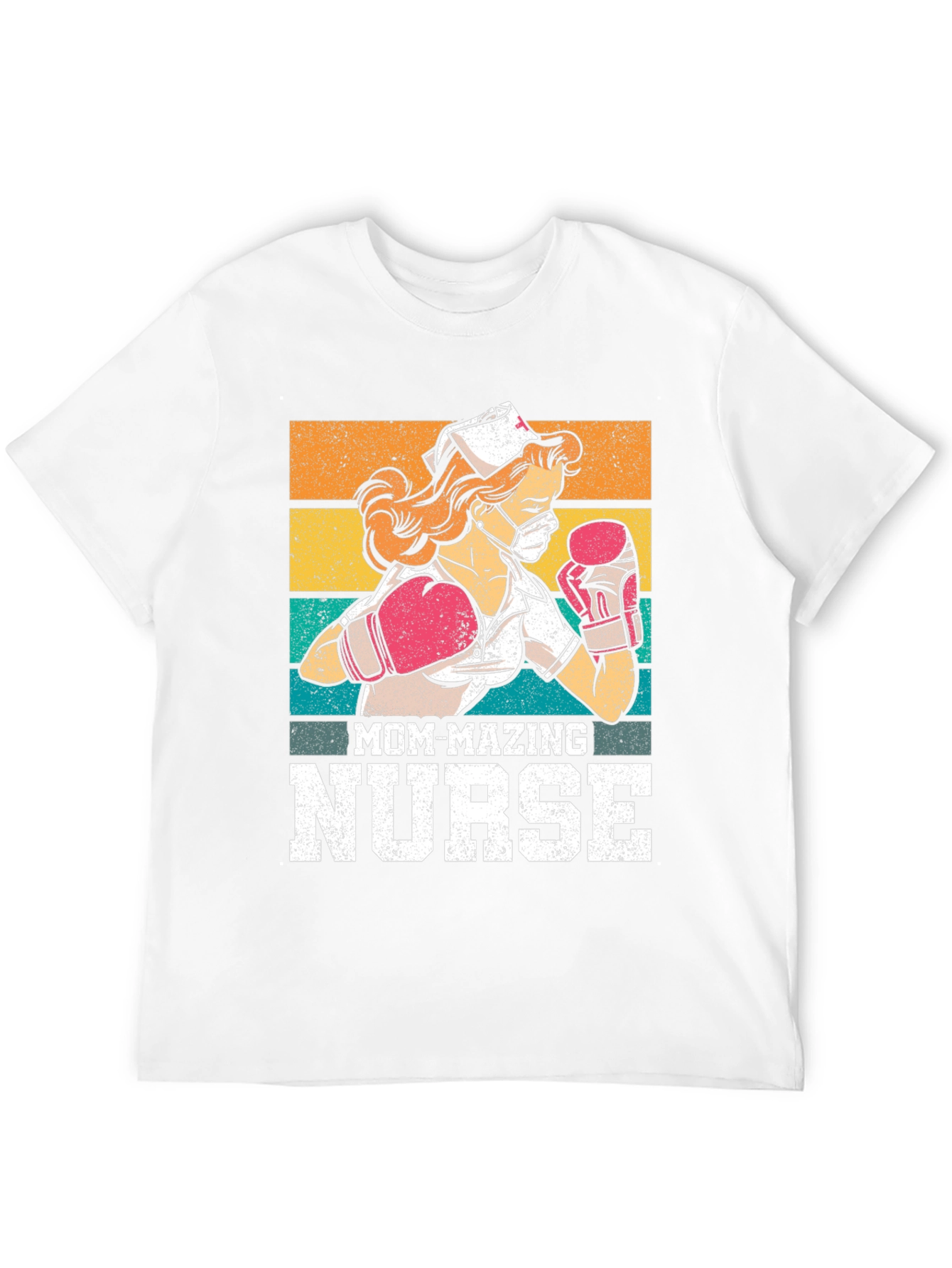 Black Mom-mazing Nurse T-Shirt - Fighting Fit Medical Hero Tee view 12