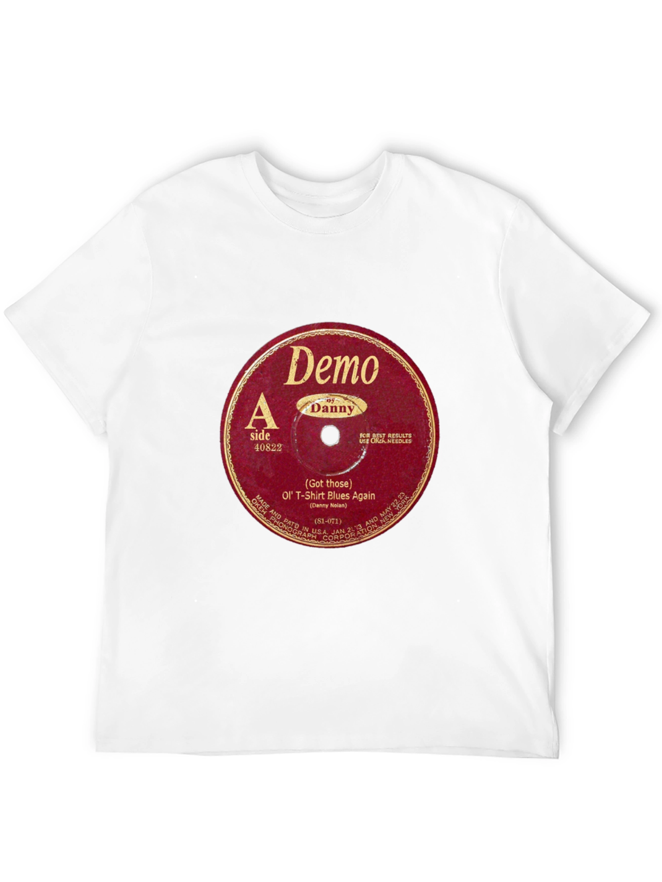 Black Retro Vinyl Record Graphic T-Shirt view 12