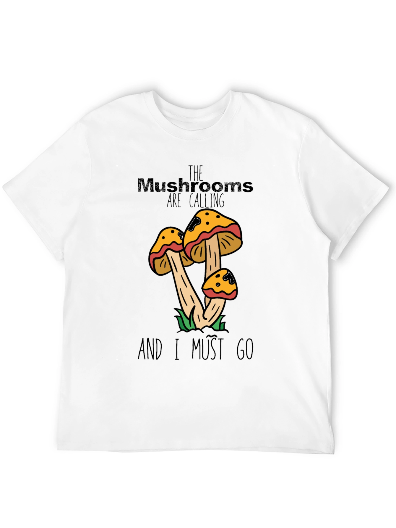 Black Mushroom Calling T-Shirt view 12