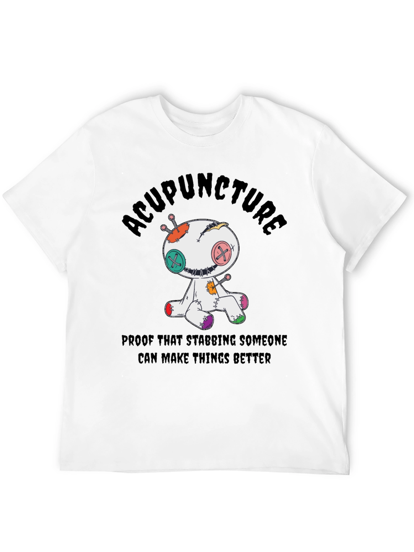 Black Acupuncture Voodoo Doll T-Shirt view 12