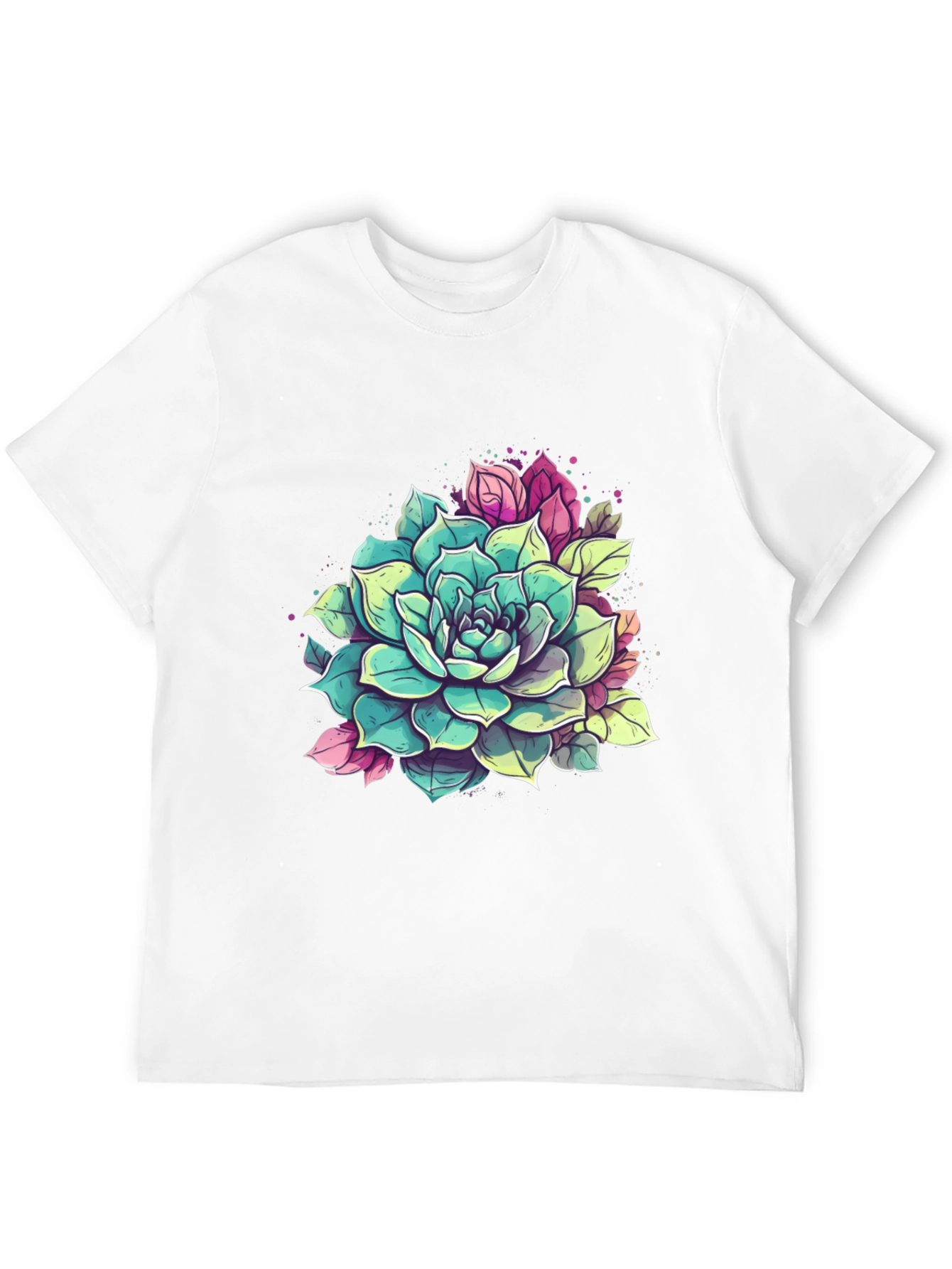 Black Succulent Graphic Tee - Black Cotton view 12