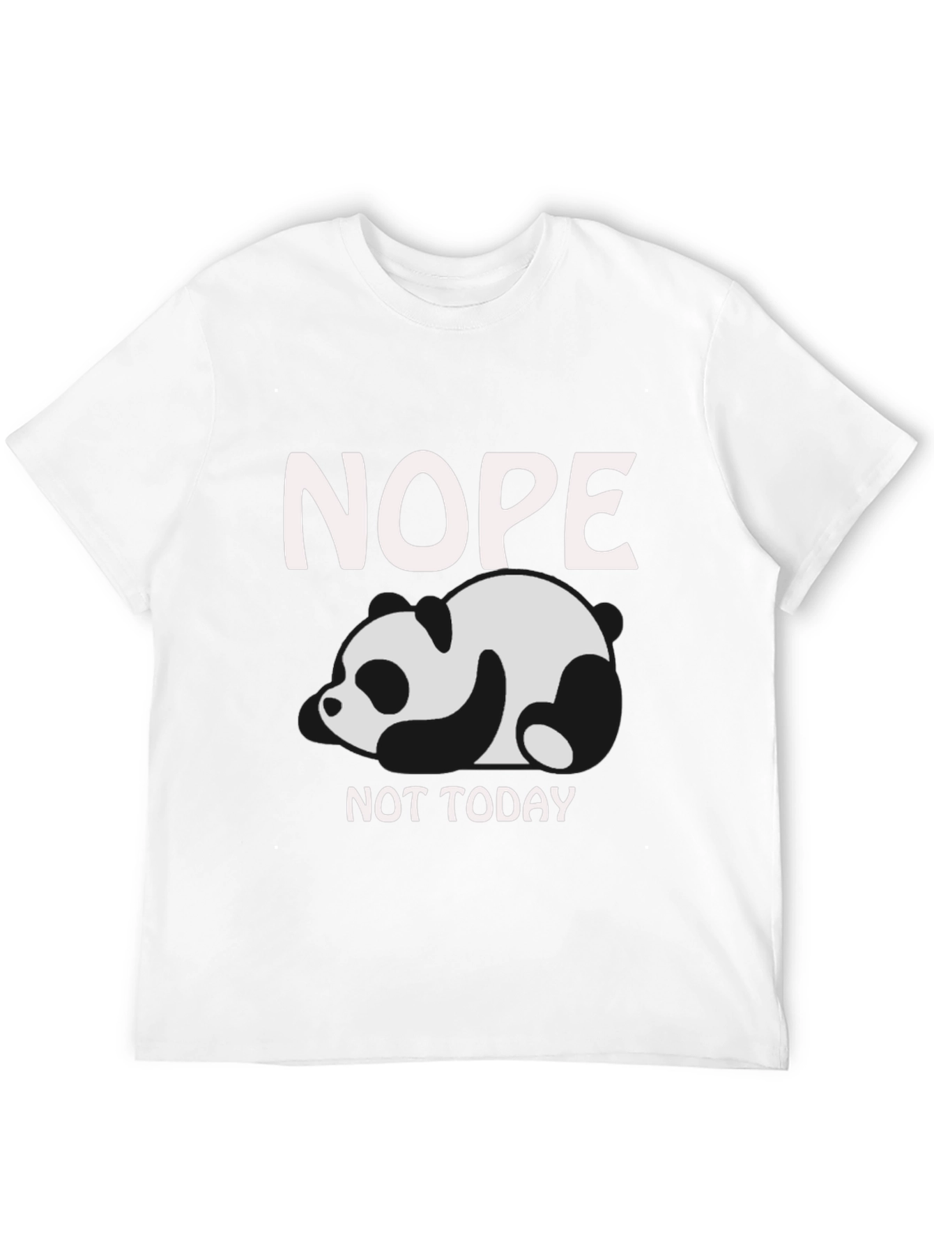 Black Nope Not Today Panda Graphic T-Shirt view 12