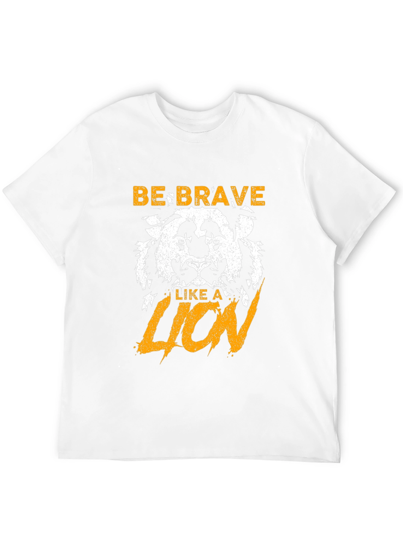 Black Be Brave Lion Graphic Tee - Black Cotton Blend view 12