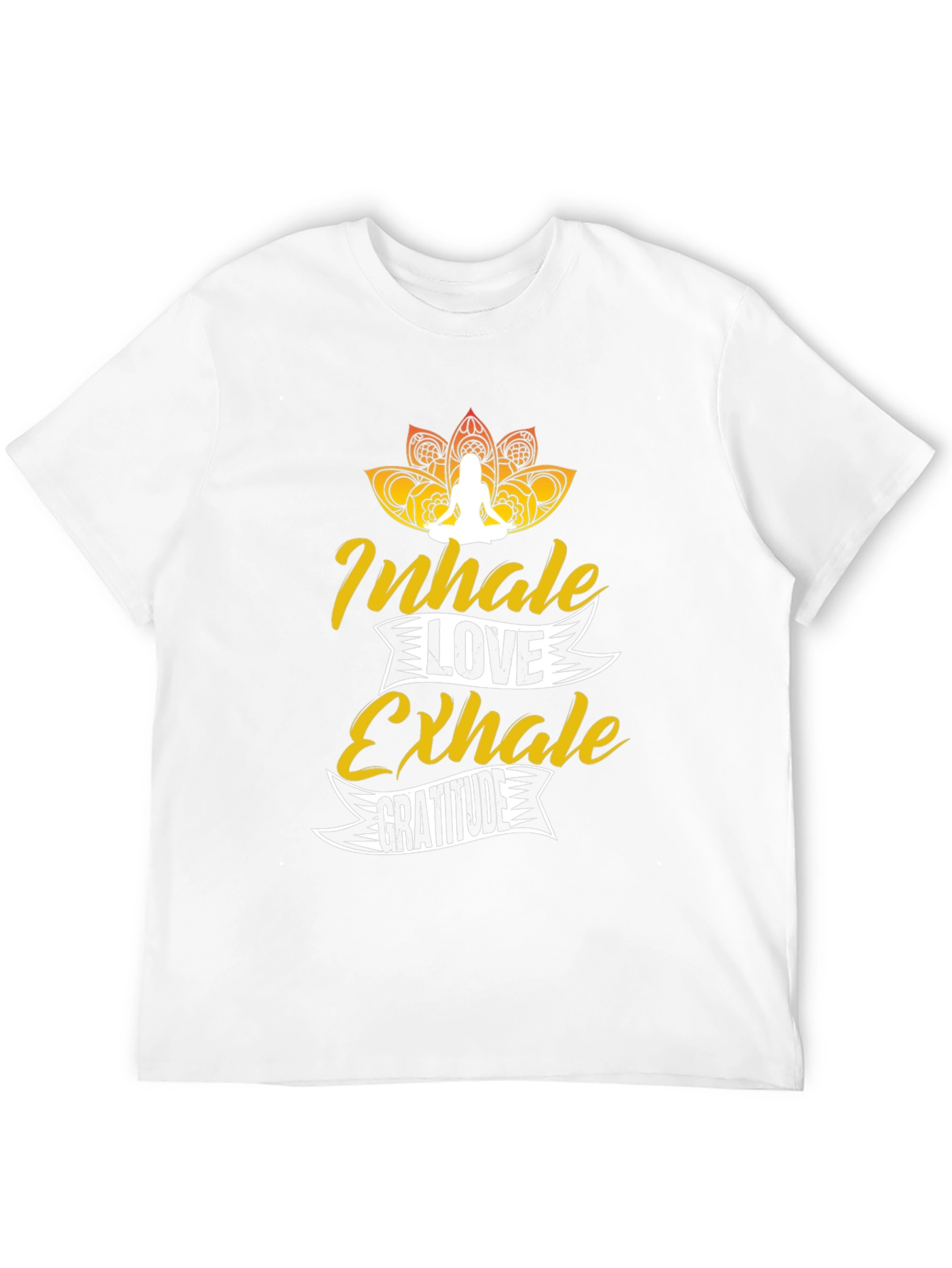 Black Inhale Love Exhale Gratitude Black Graphic Tee view 12