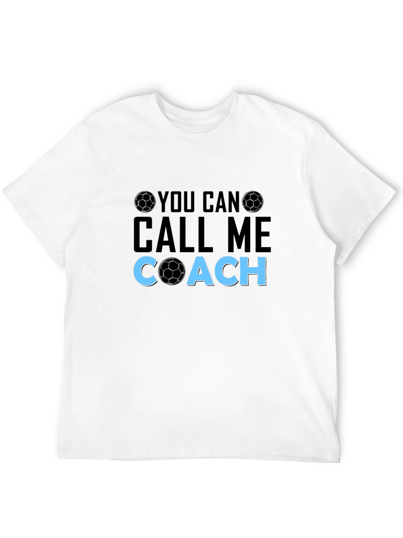 Black Soccer Coach Graphic T-Shirt view 12