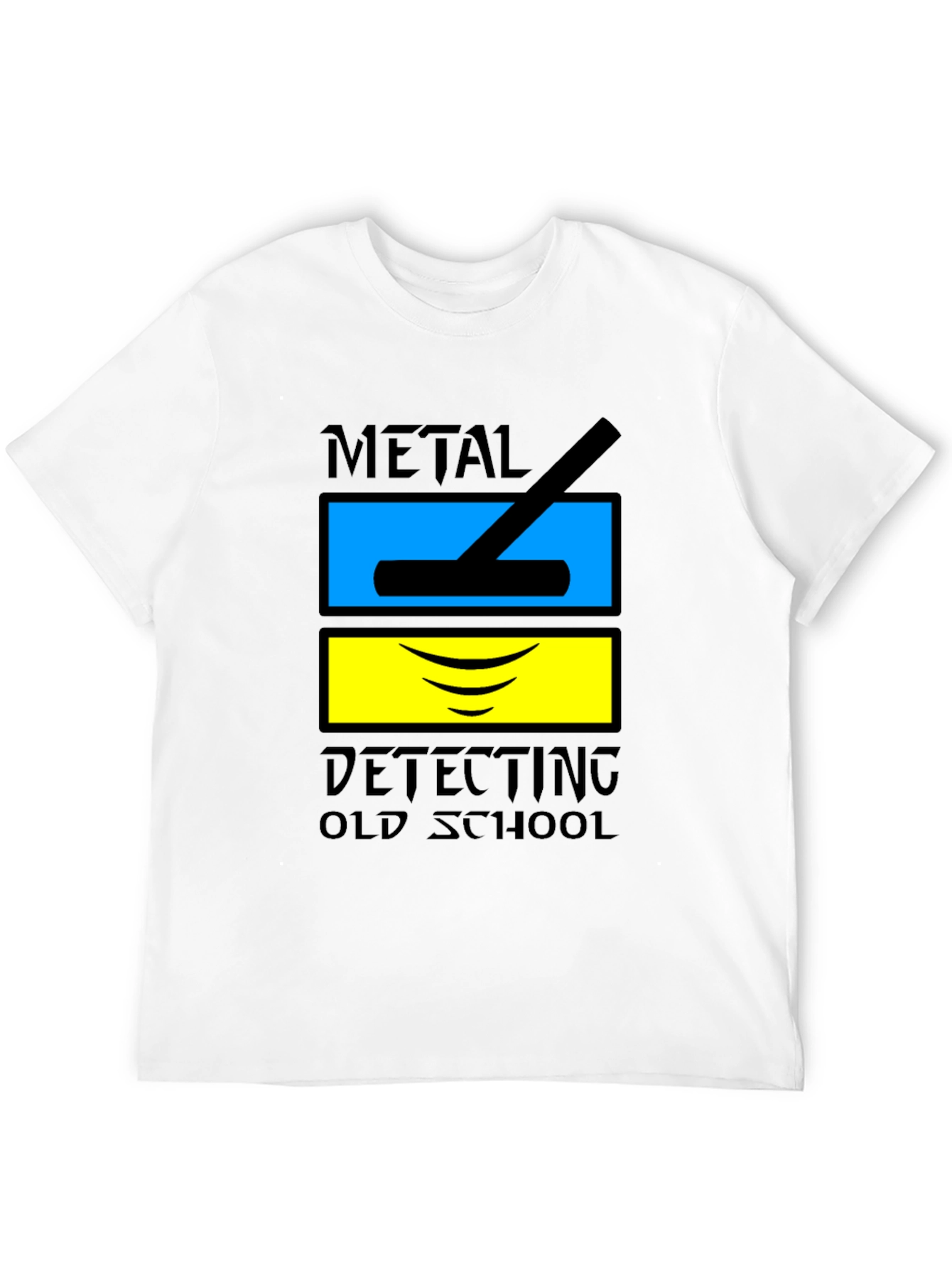 Black Metal Detecting Old School T-Shirt view 12