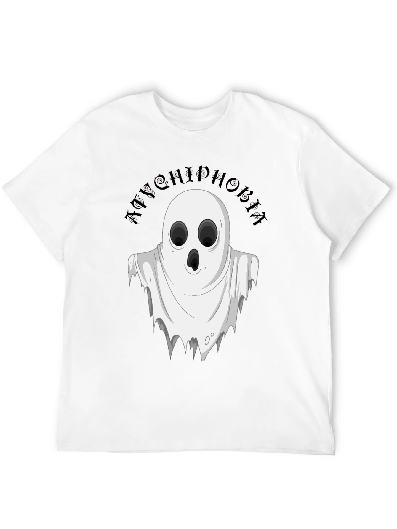 Black Achluophobia Ghost T-Shirt view 12
