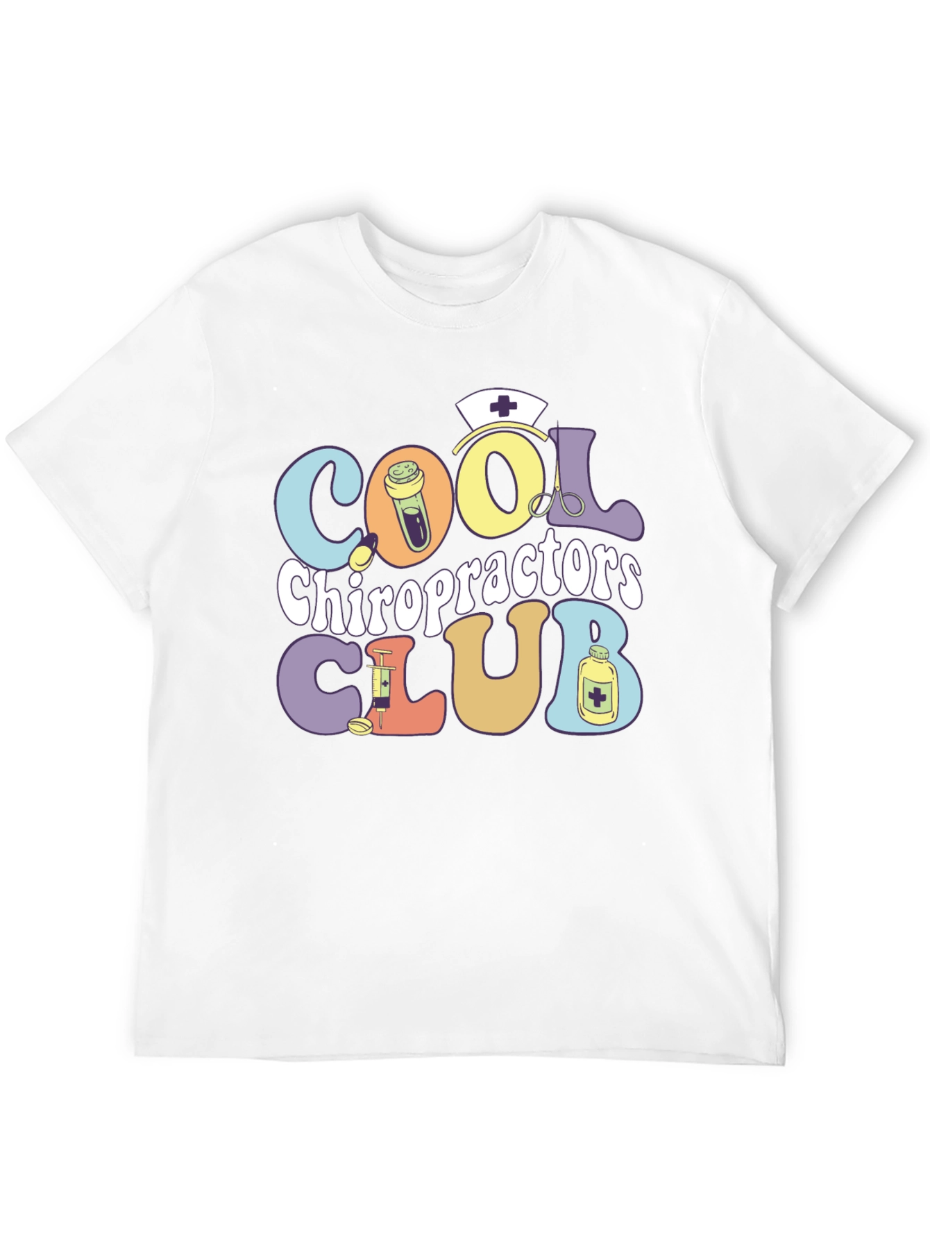 Black Cool Chiropractors Club T-Shirt view 12