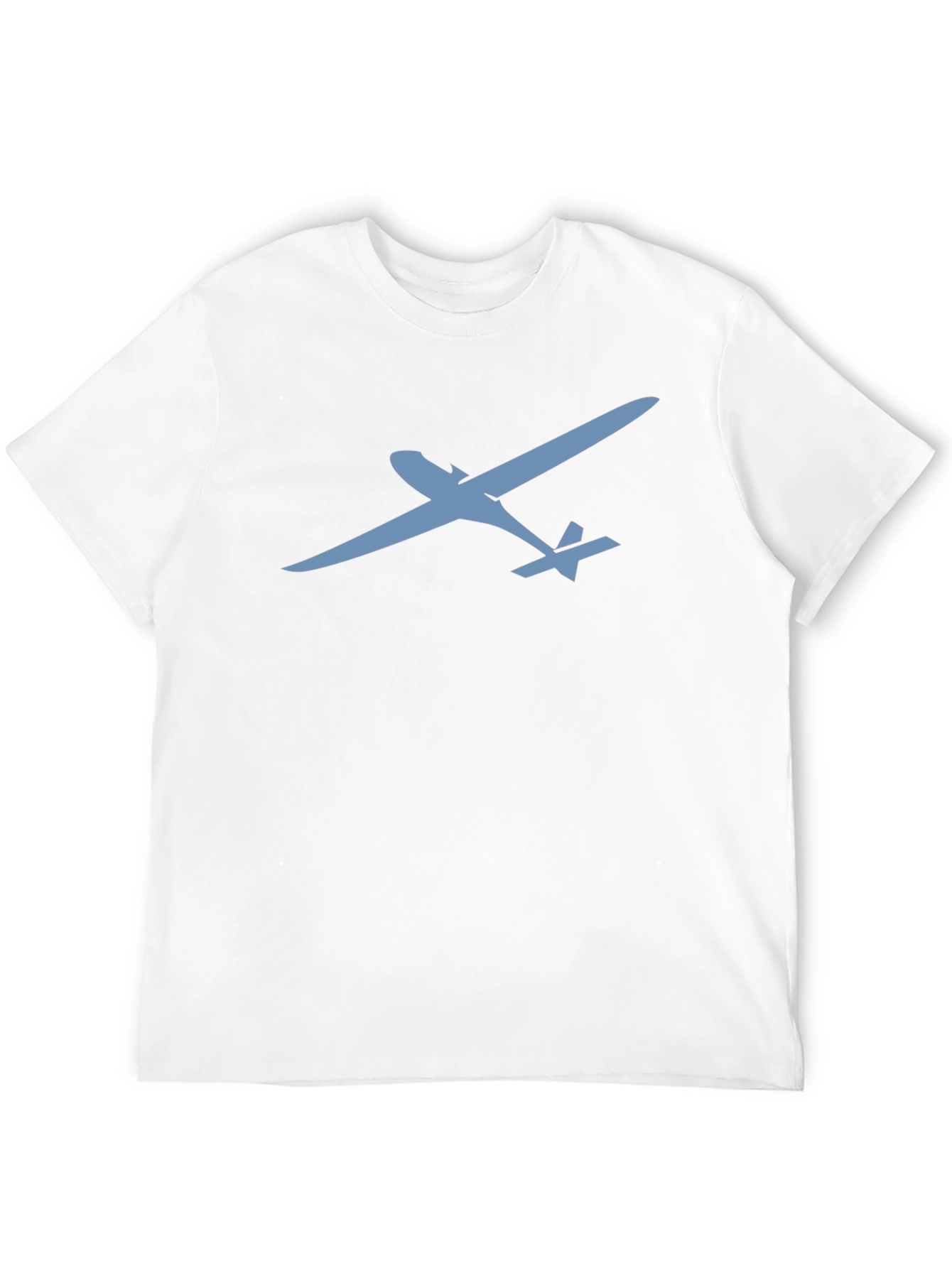 Black Black T-Shirt with Glider Airplane Design view 12