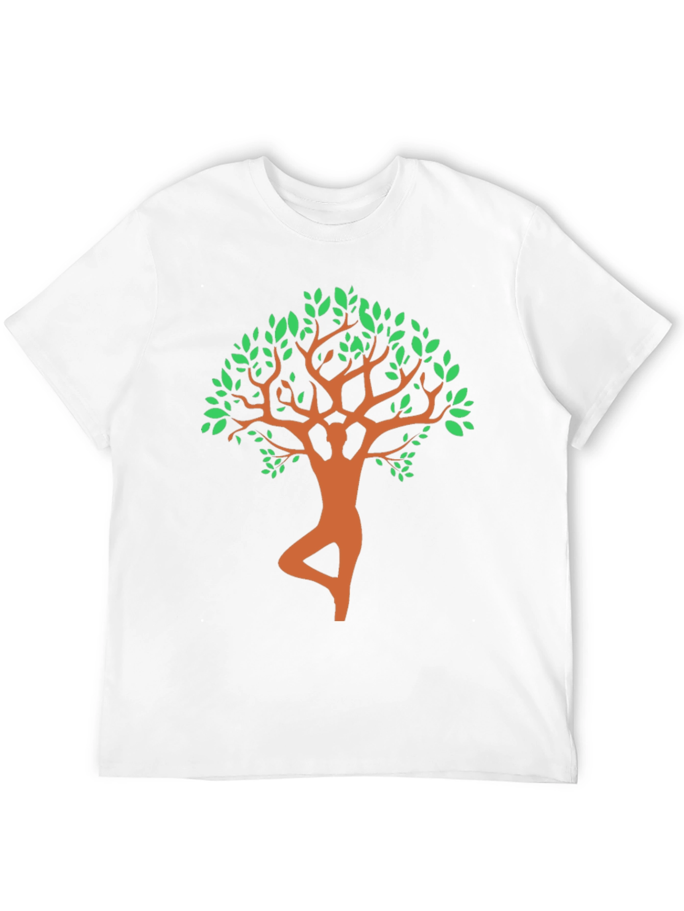Black Yoga Tree Pose Graphic Tee - Black view 12