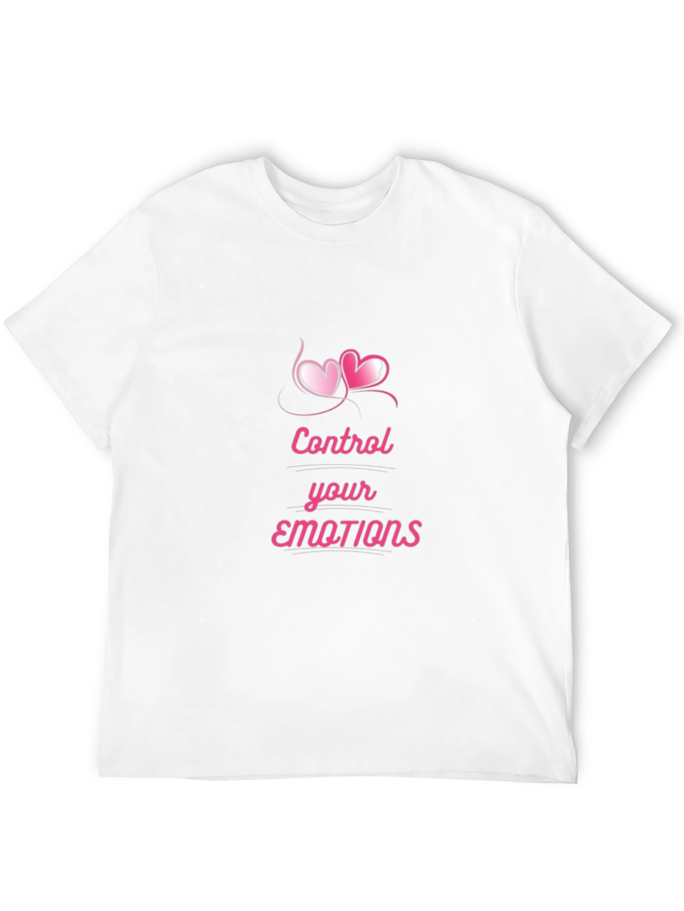 Black Control Your Emotions Graphic Tee - Heart Design view 12