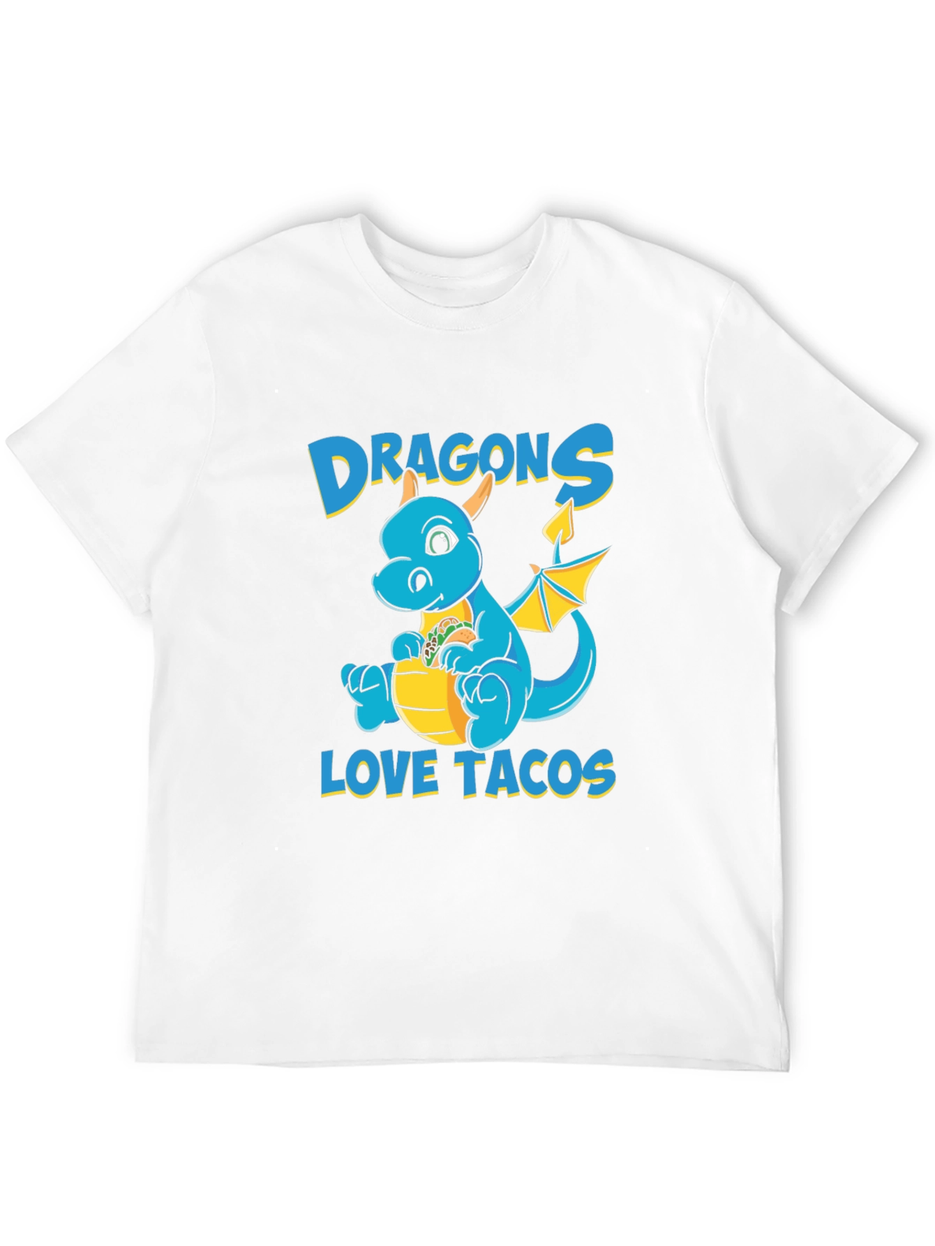 Black Dragons Love Tacos T-Shirt - Cute Cartoon Dragon Tee view 12