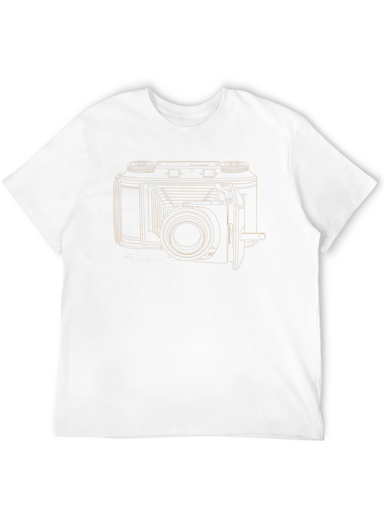 Black Vintage Camera Outline T-Shirt - Photographer's Tee view 12