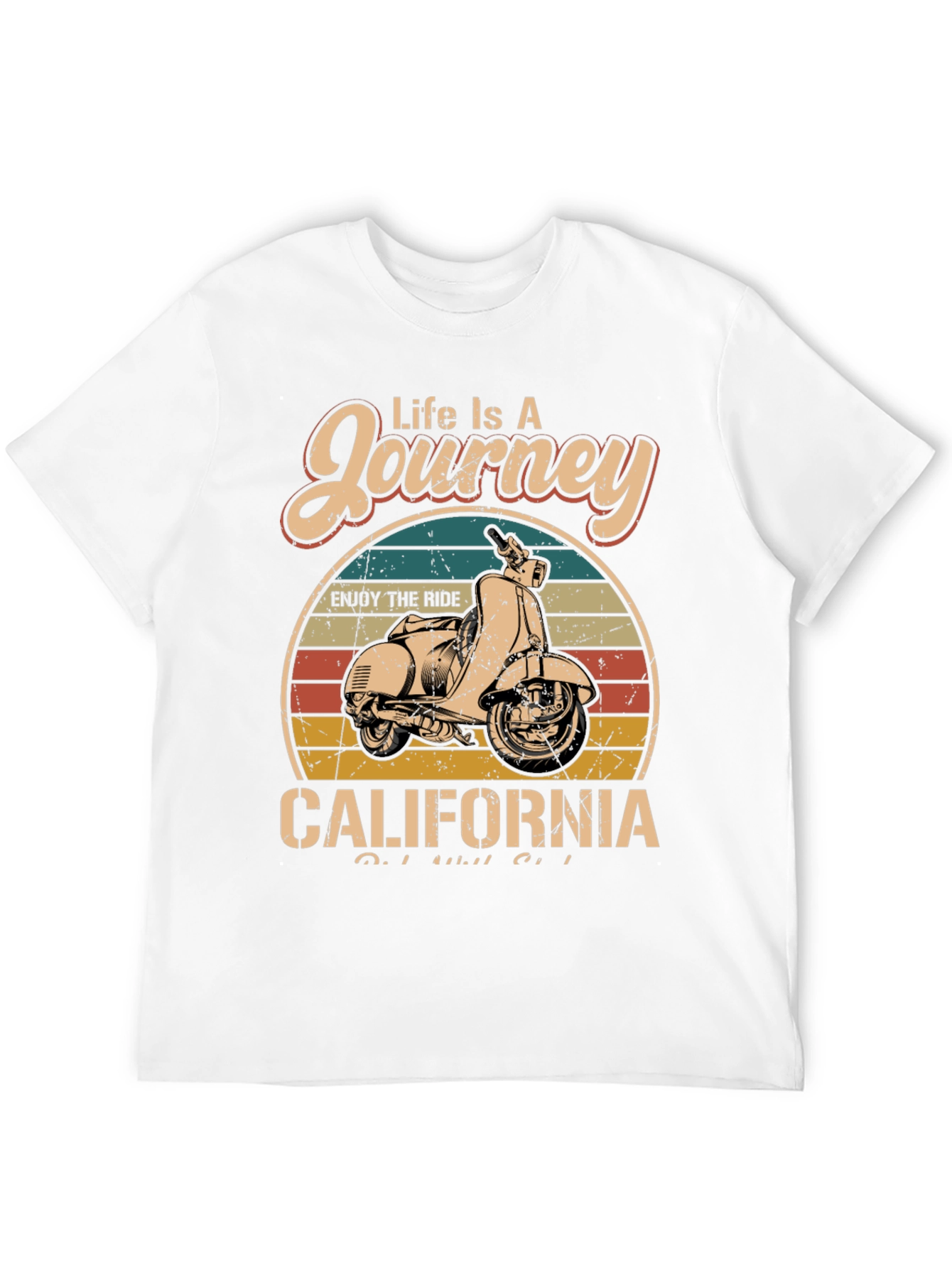 Black Vintage California Scooter T-Shirt view 12