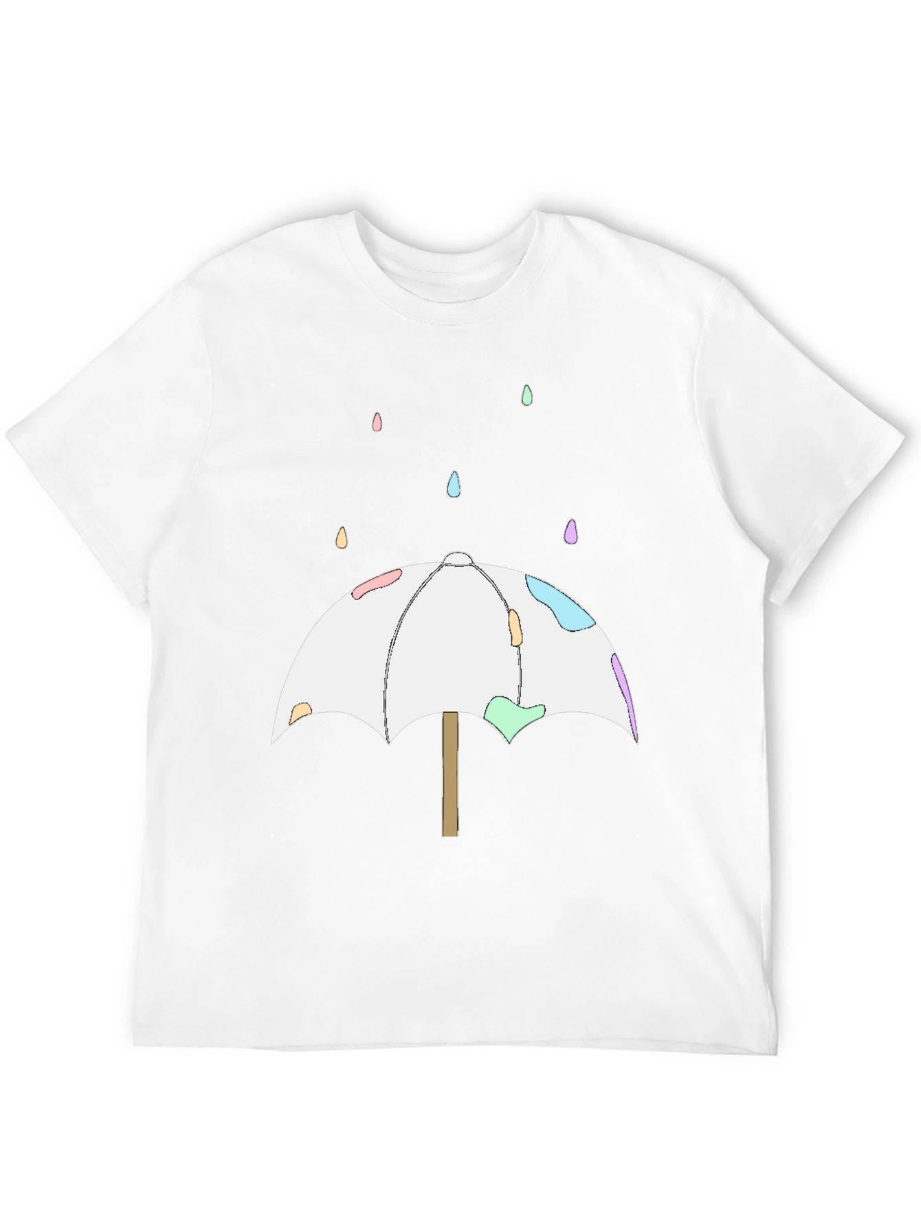 Black Cute Umbrella T-Shirt - Black view 12