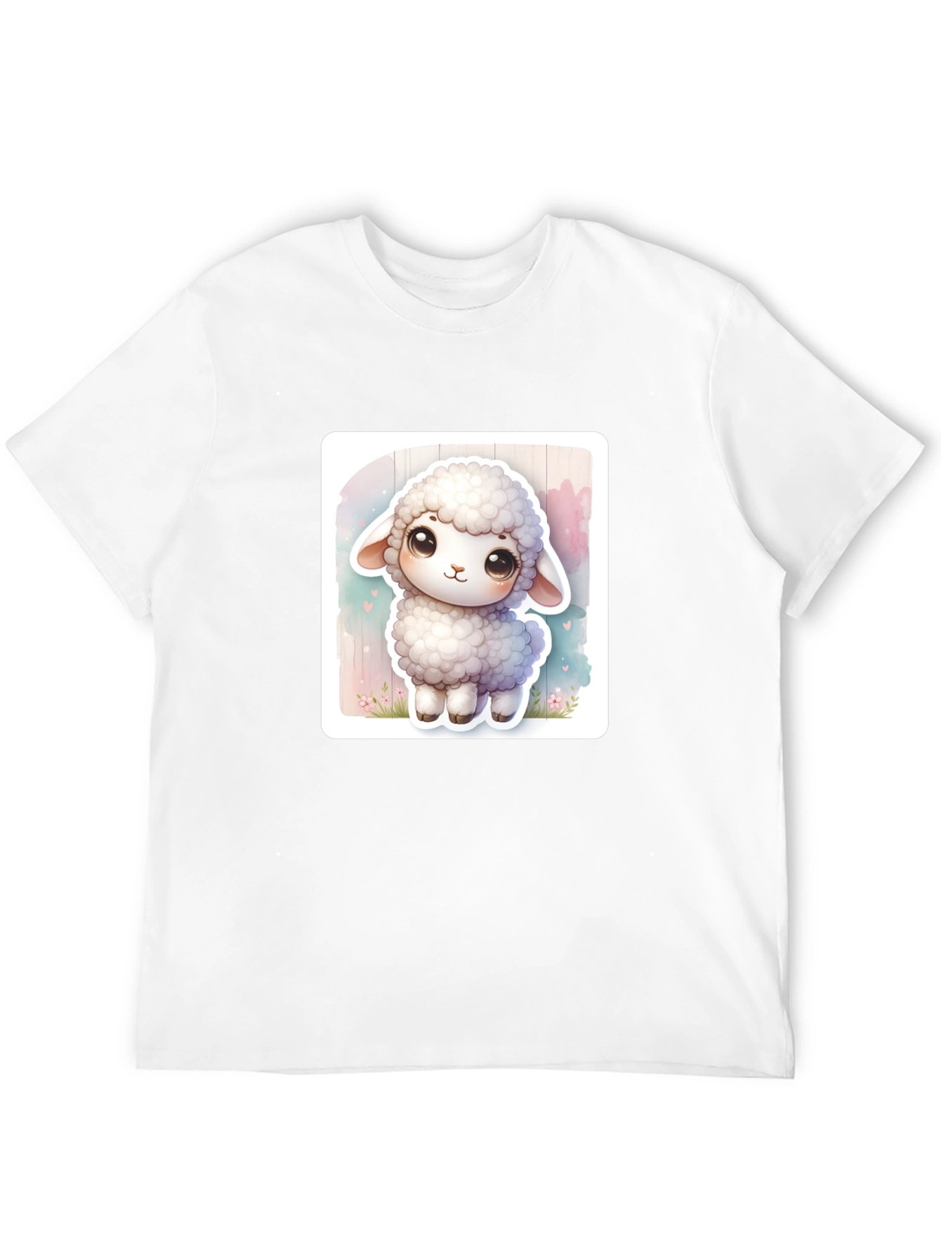 Black Cute Sheep Graphic Tee - Soft Cotton Blend view 12