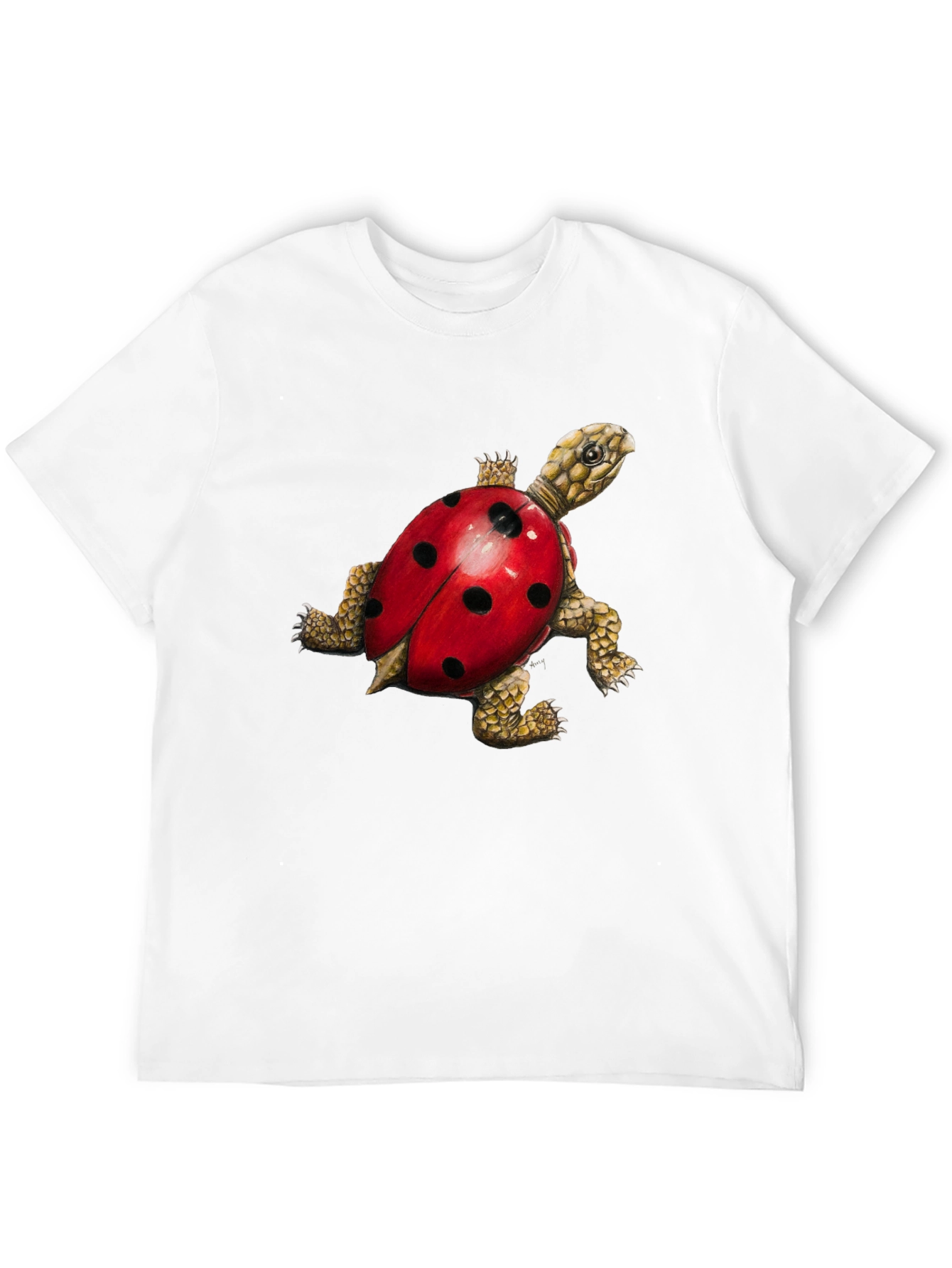 Black Turtle Ladybug Black Graphic Tee view 12