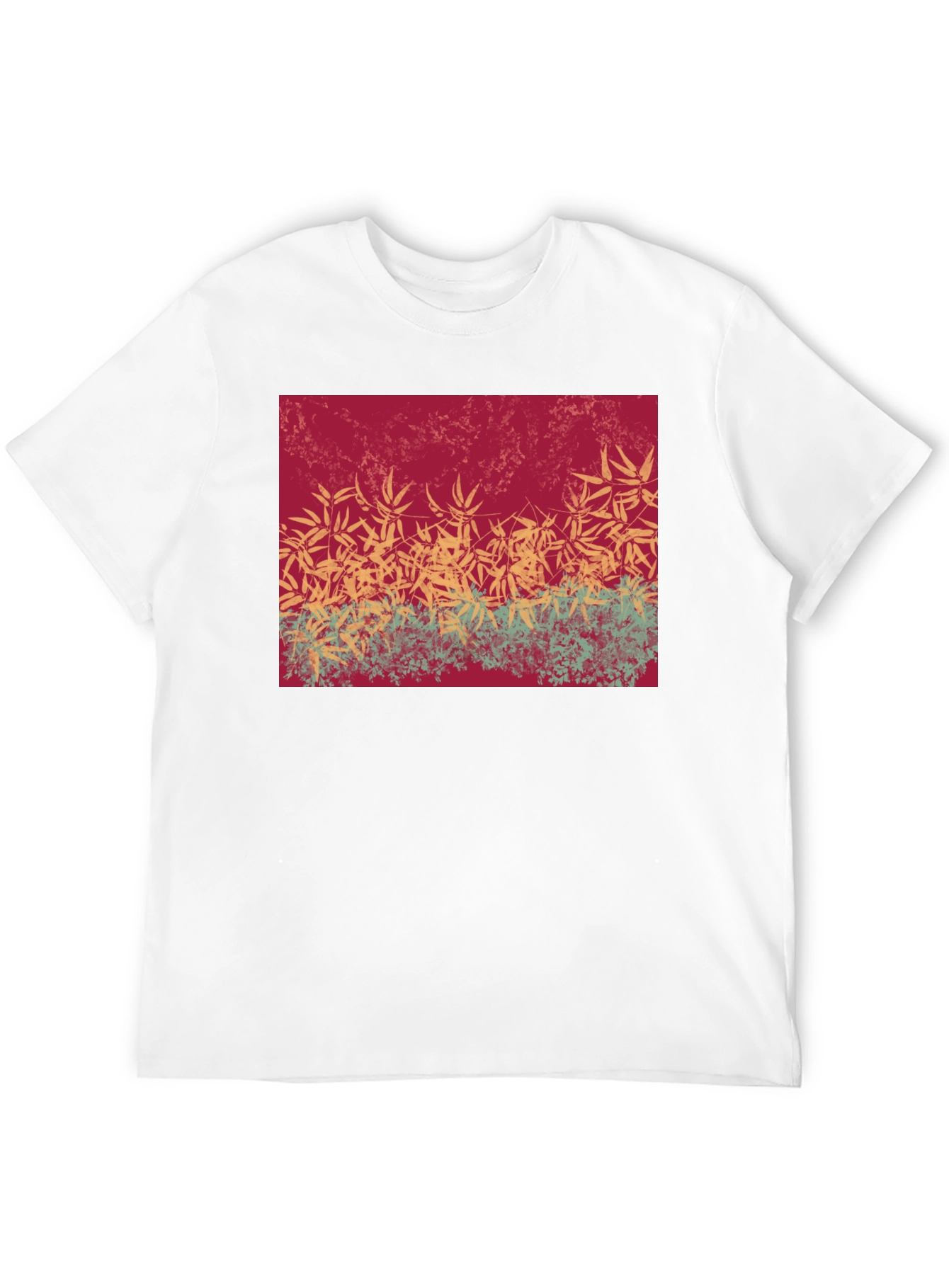 Black Botanical Print Crew Neck T-Shirt view 12