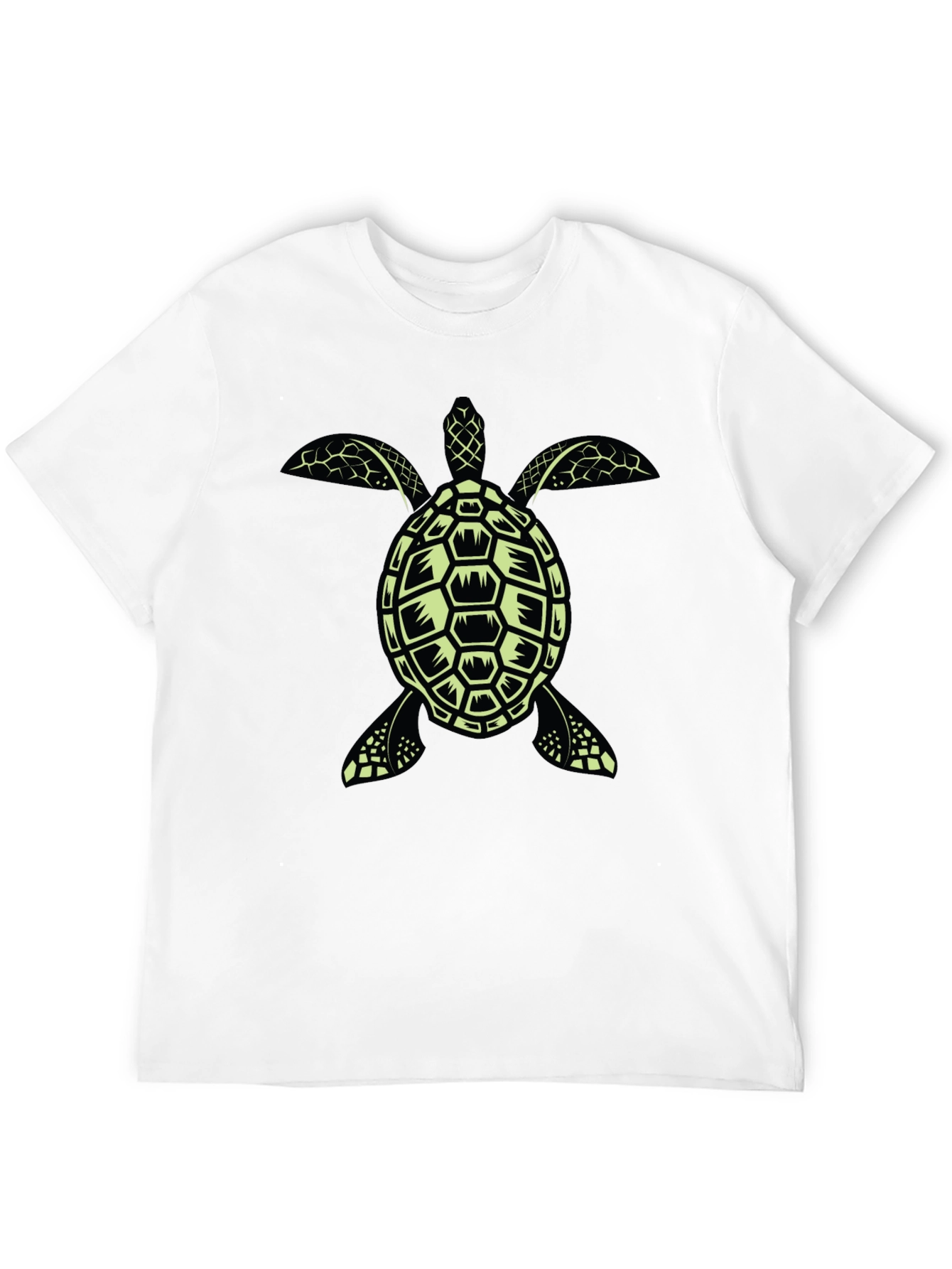 Black Turtle Graphic Tee - Black Cotton T-Shirt view 12