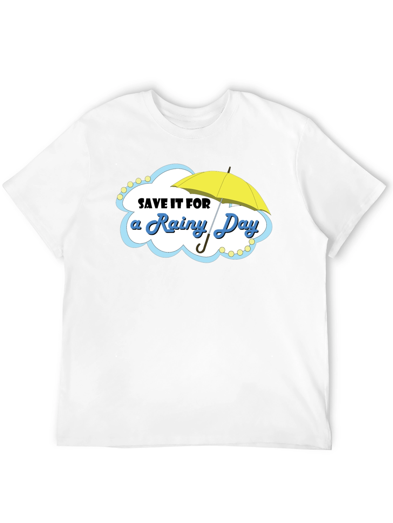 Black Save it for a Rainy Day T-Shirt, Cotton Blend view 12