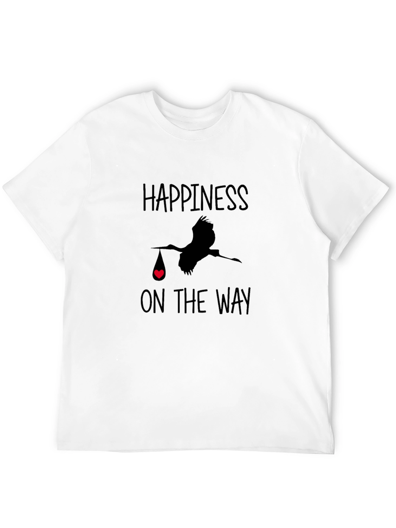 Black Happiness On The Way Stork Graphic T-Shirt view 12
