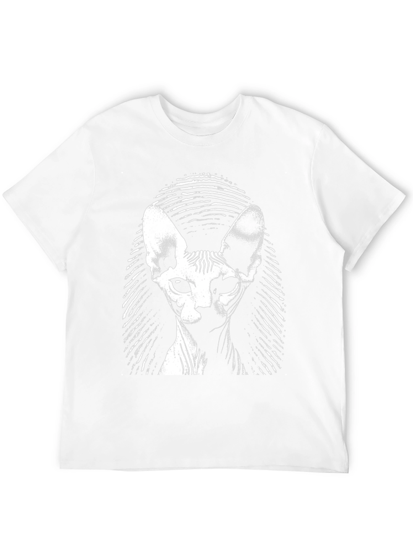 Black Sphynx Cat Graphic Tee - Black view 12
