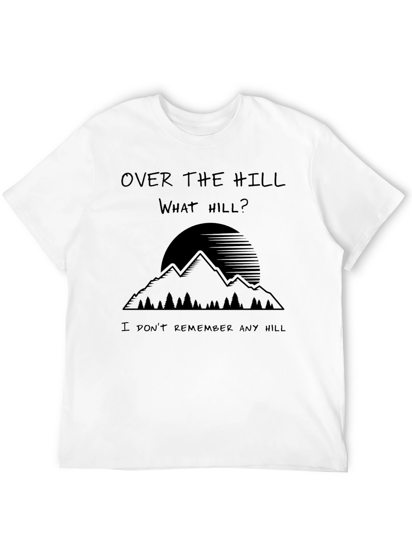 Black Over The Hill What Hill Men's Black Graphic Tee view 12