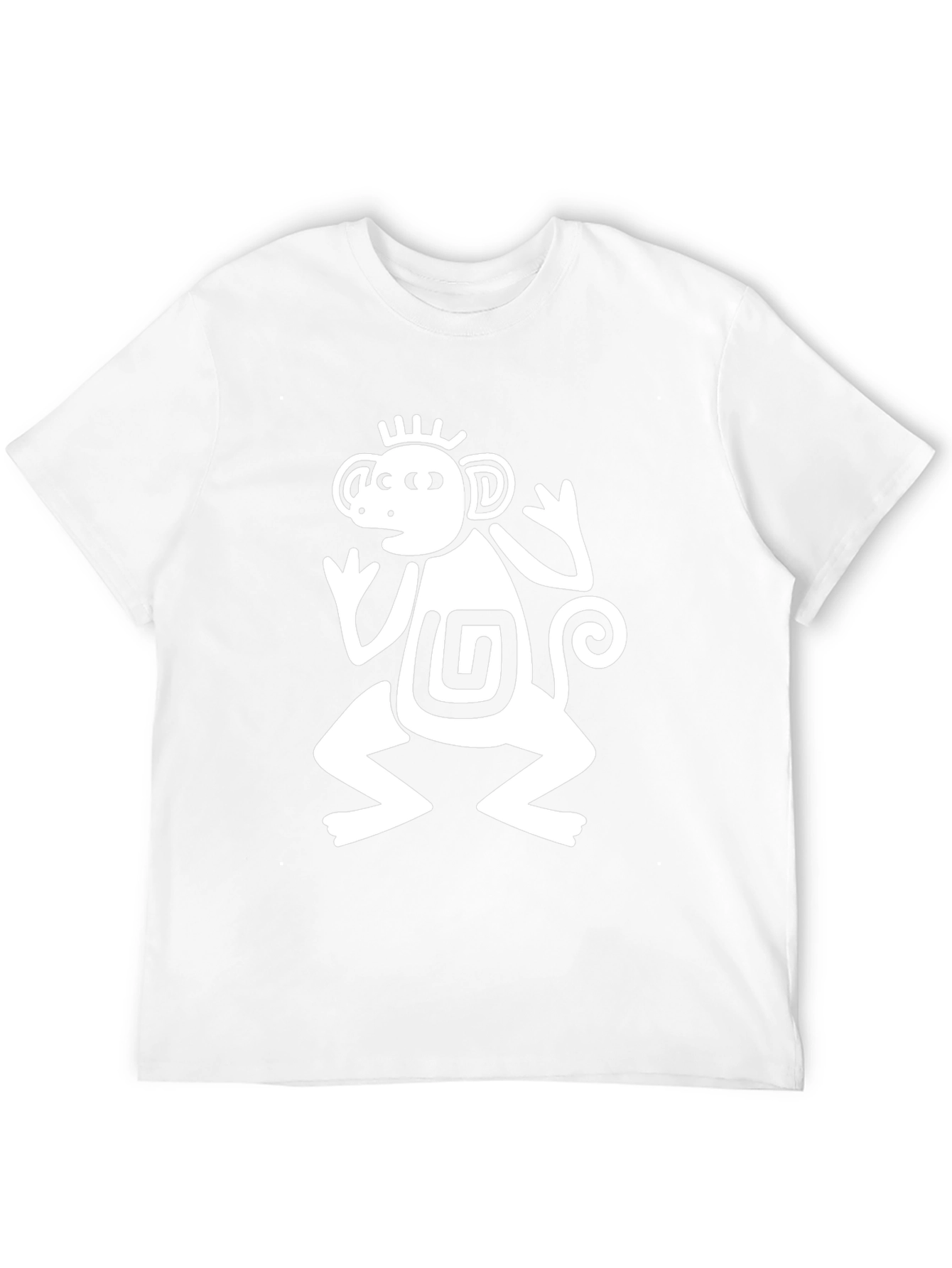 Black Aztec Monkey Graphic T-Shirt - Black Crew Neck Tee view 12