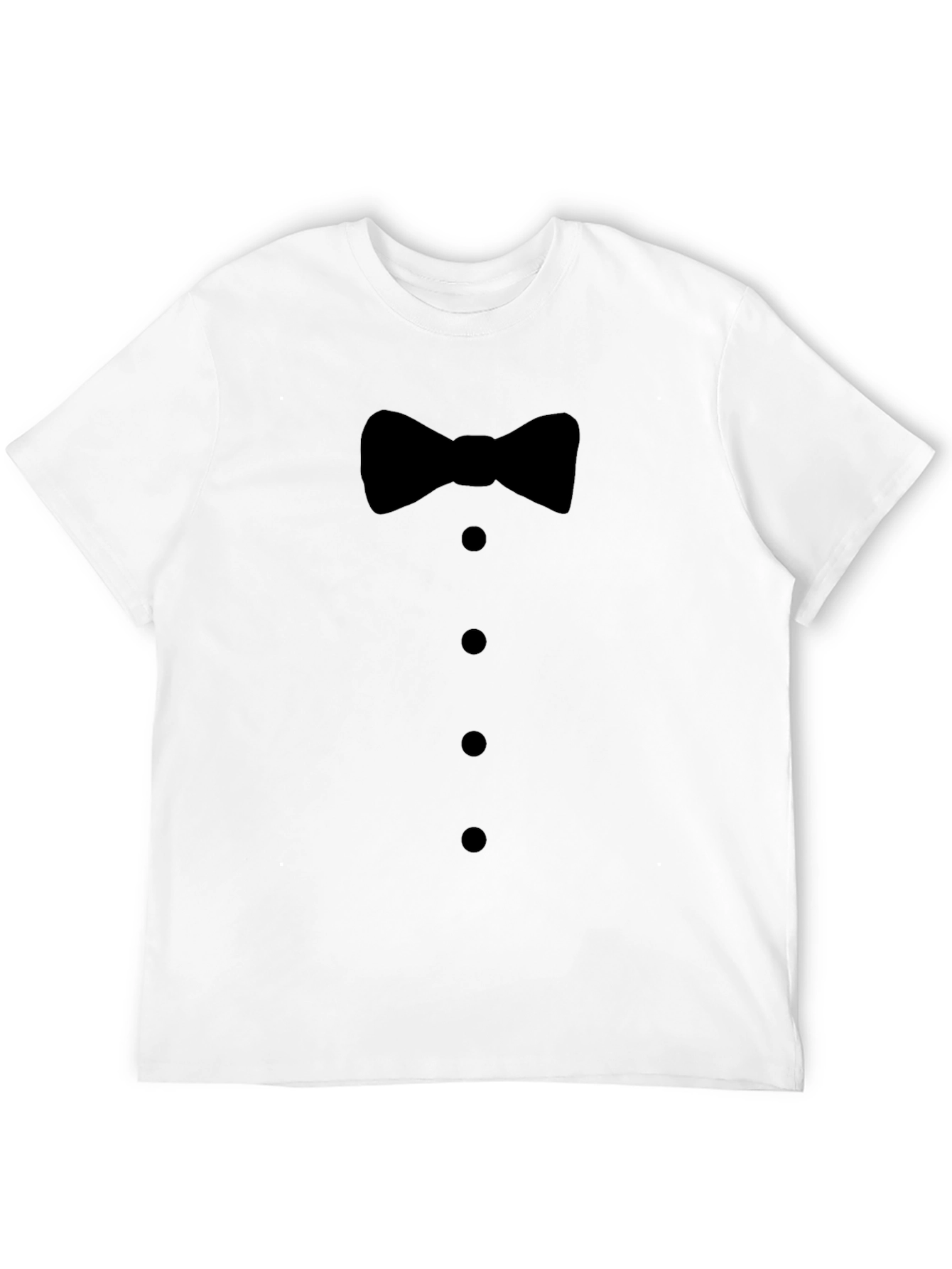 Black Black Bowtie Tuxedo Graphic T-Shirt view 12