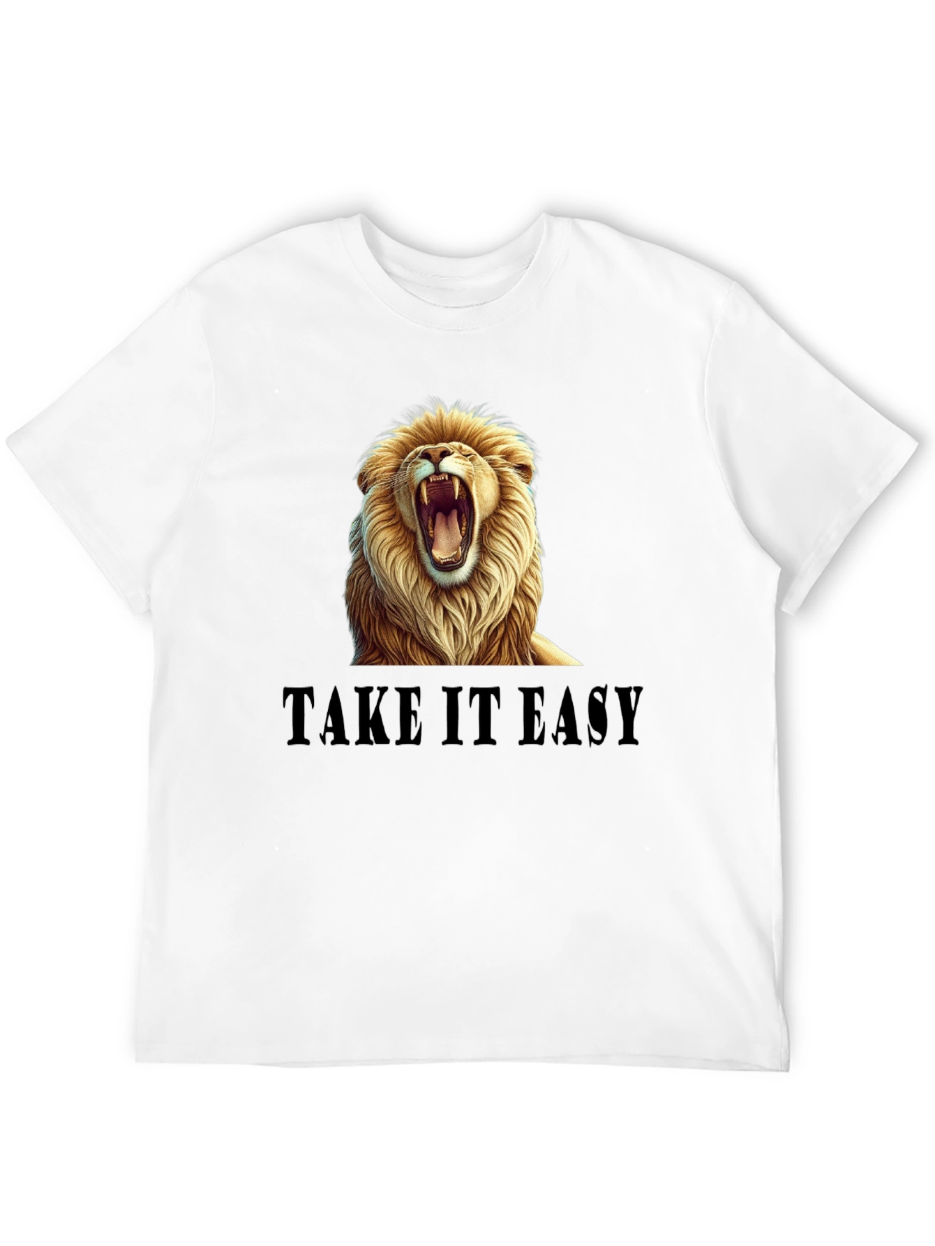 Black Lion Take it Easy Graphic Black T-Shirt view 12