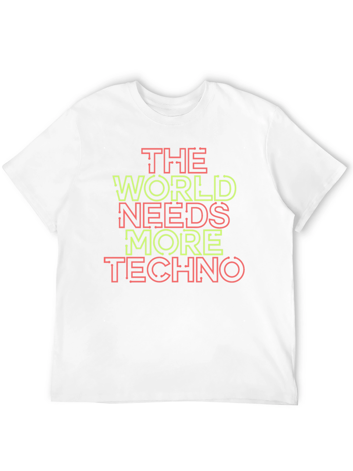 Black The World Needs More Techno Graphic T-Shirt view 12