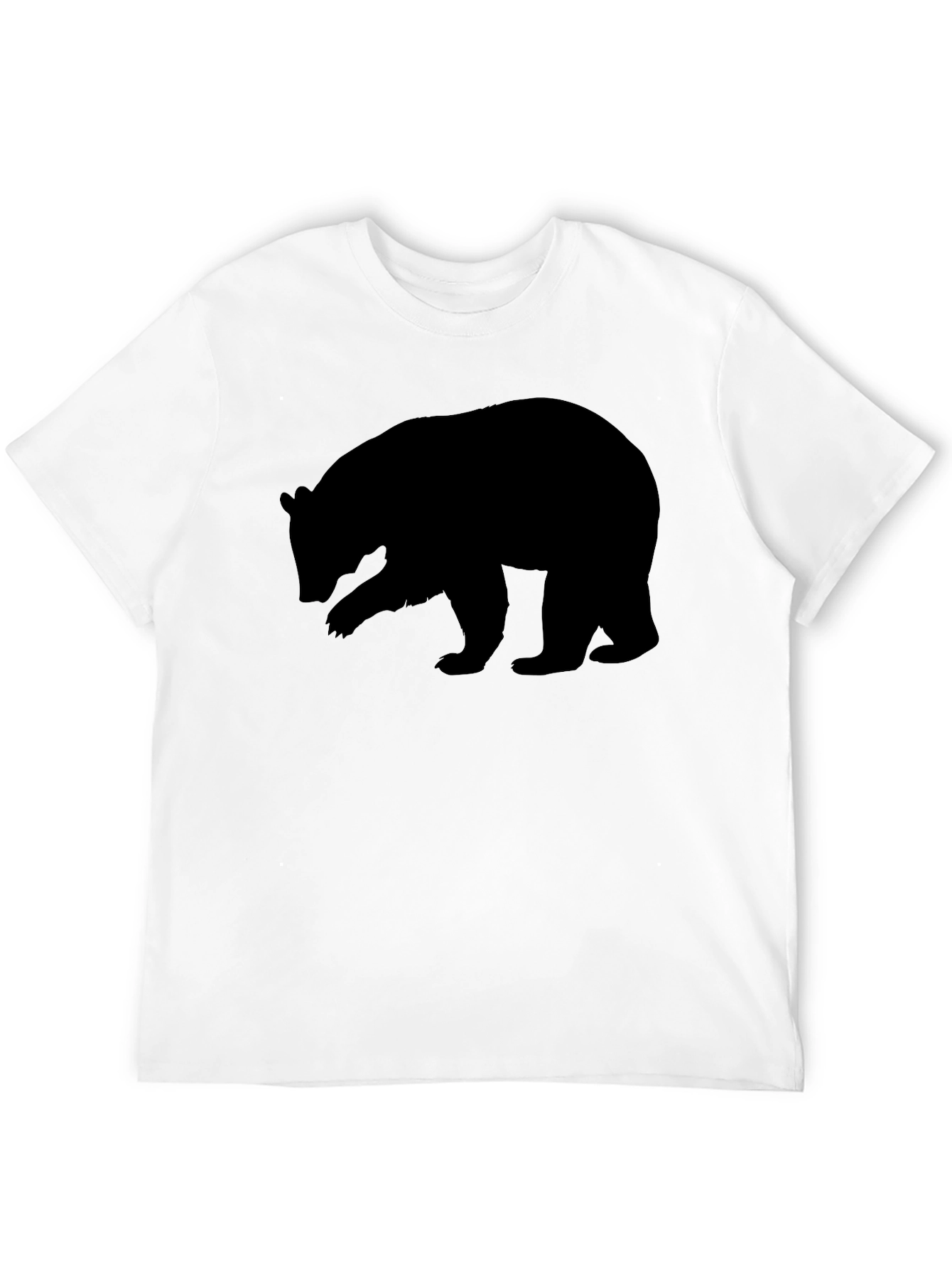 Black Men's Black Bear Silhouette Graphic Tee - Casual Style view 12