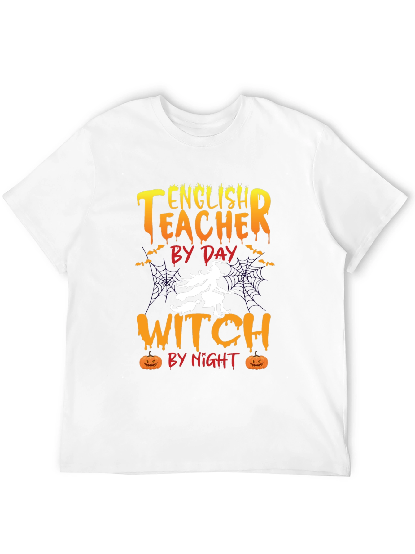 Black English Teacher Witch T-Shirt - Halloween view 12