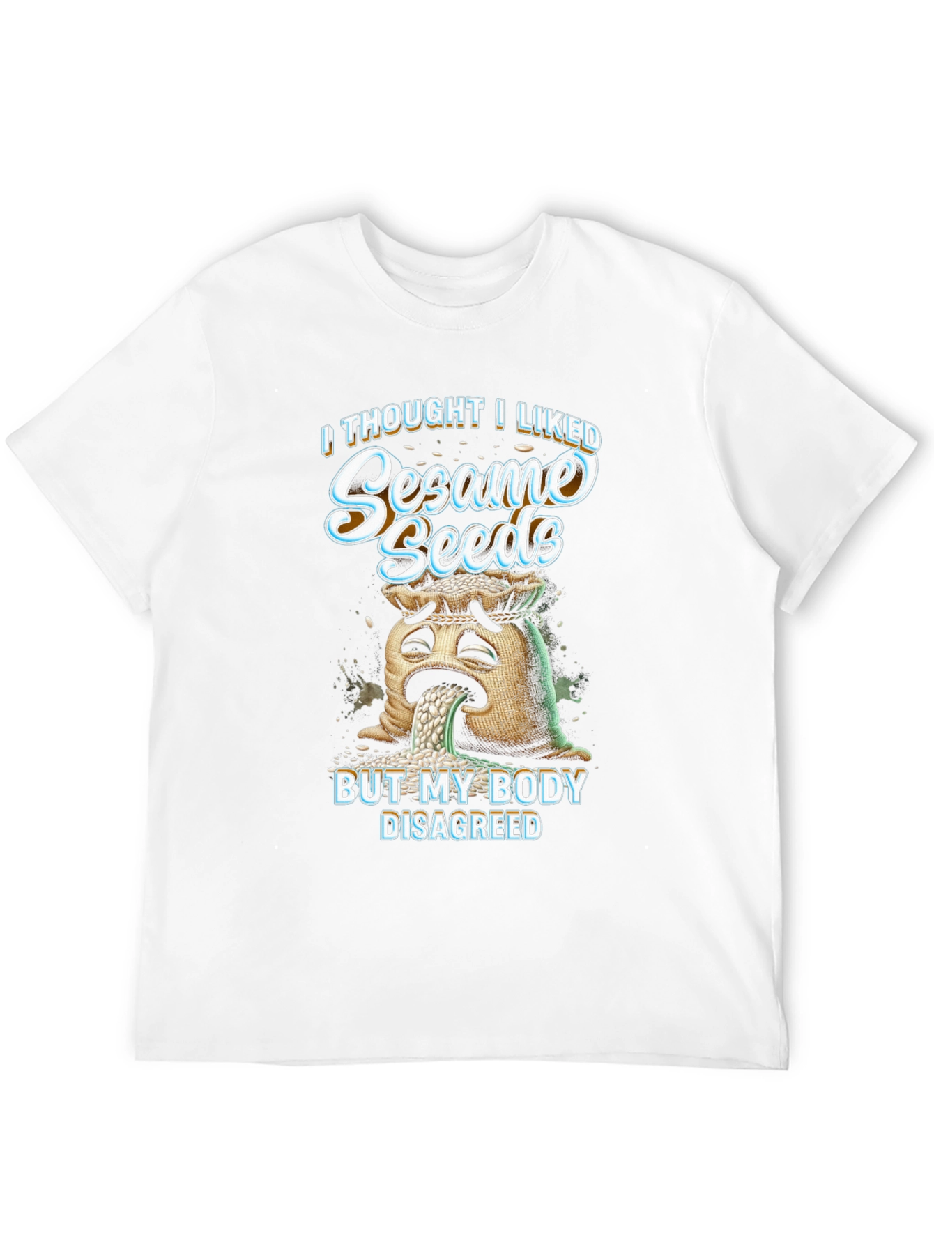 Black Sesame Seed Allergy T-Shirt view 12