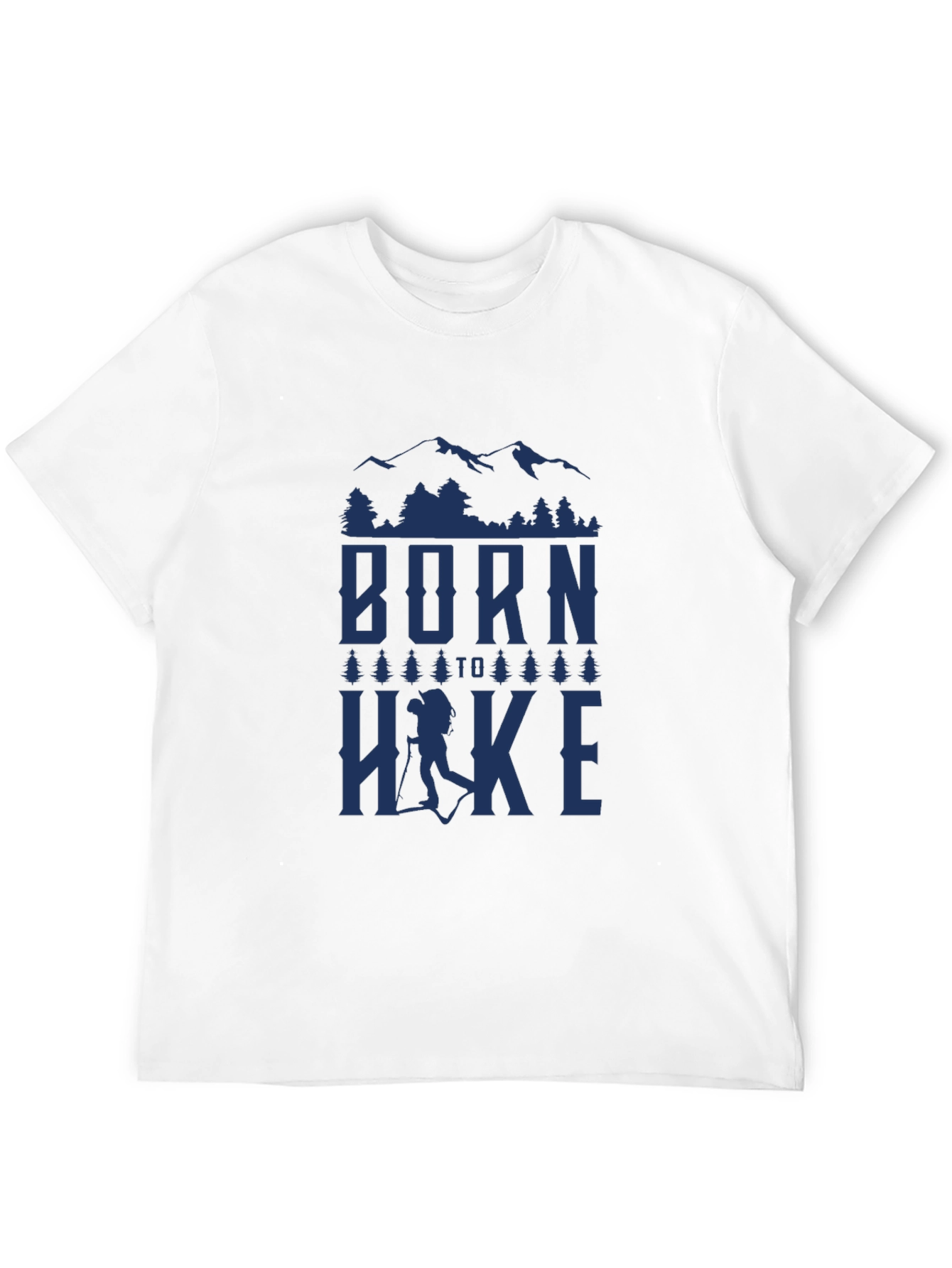 Black Born to Hike Graphic T-Shirt - Nature Adventure Tee view 12